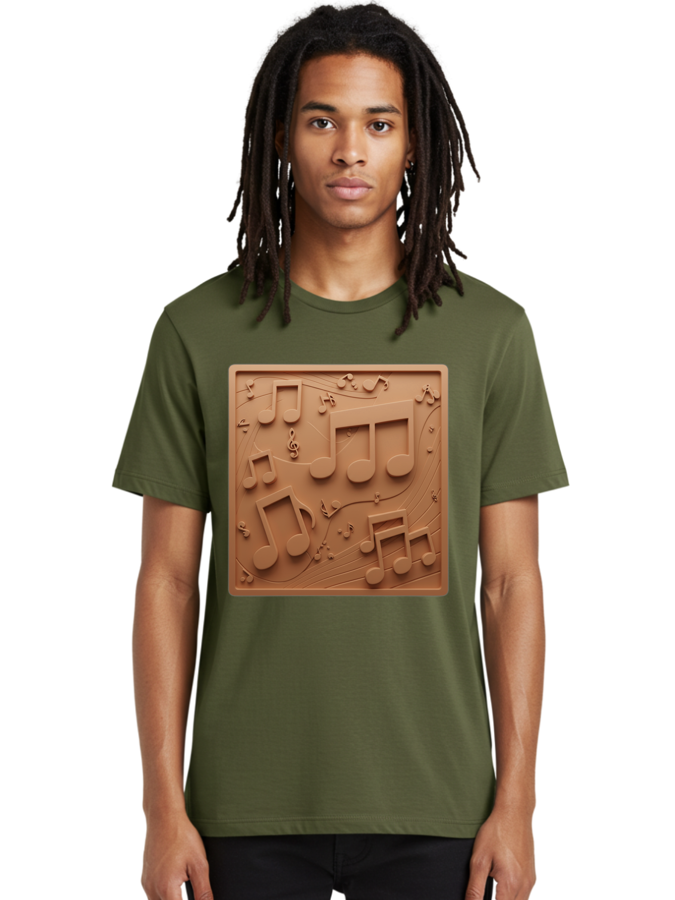 Music-Notes Men'S Graphic Tee, 100% Cotton, Comfortable Casual Summer Wear, Machine Washable, Musical Notes, Treble Clef, 3D Design, Creative Artwork, Music Theme, Melodic Elements, Artistic Expression, Harmony And Rhythm Bac191