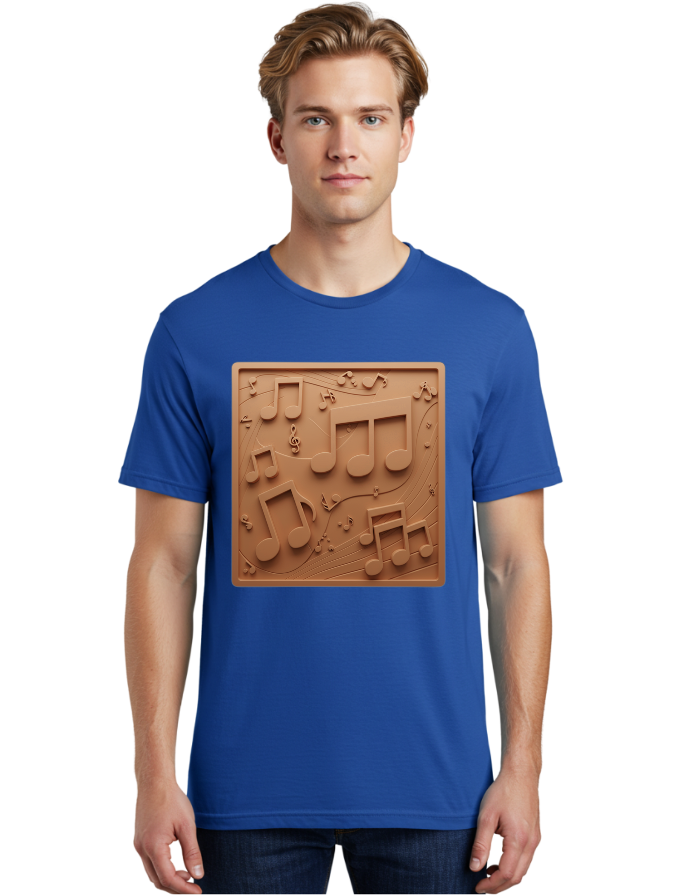 Music-Notes Men'S Graphic Tee, 100% Cotton, Comfortable Casual Summer Wear, Machine Washable, Musical Notes, Treble Clef, 3D Design, Creative Artwork, Music Theme, Melodic Elements, Artistic Expression, Harmony And Rhythm Bac191