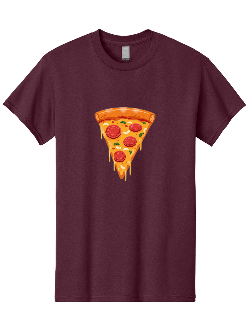 Pepperoni-Pizza-Slice-12 Men'S Graphic Tee, 100% Cotton, Comfortable Casual Summer Wear, Machine Washable, Pepperoni Pizza, Pizza Slice, Cheesy Goodness, Melted Mozzarella, Savory Toppings, Italian Cuisine, Delicious Food, Tasty Treat, Bac222