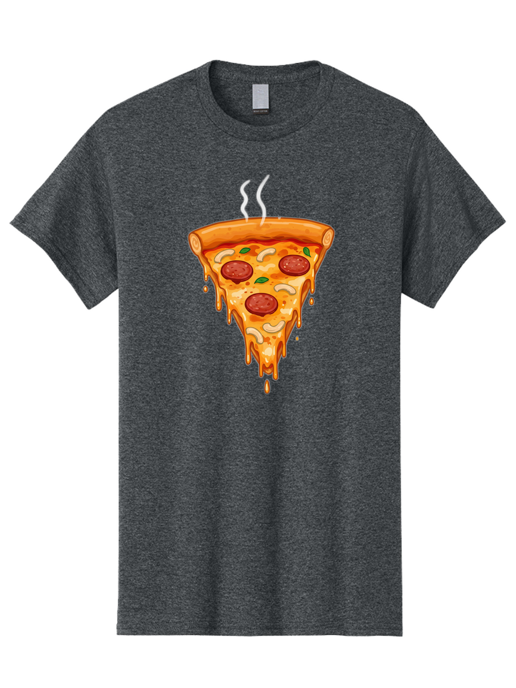 Pepperoni-Pizza-Slice-18 Men'S Graphic Tee, 100% Cotton, Comfortable Casual Summer Wear, Machine Washable, Cheesy Pizza Slice, Pepperoni Pizza, Melted Cheese, Hot Pizza, Fresh Basil, Pepperoni Slices, Steaming Pizza, Tasty Topping, Pizza Lover Bac228