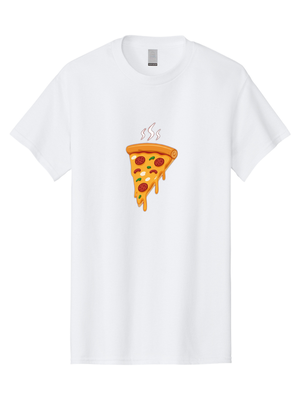 Pizza-Slice-22 Men'S Graphic Tee, 100% Cotton, Comfortable Casual Summer Wear, Machine Washable, Pepperoni Pizza, Melted Cheese, Gooey Goodness, Savory Delight, Hot Pizza, Cheesy Pizza Slice, Delicious Toppings, Italian Food, Pizza Love, Bac283