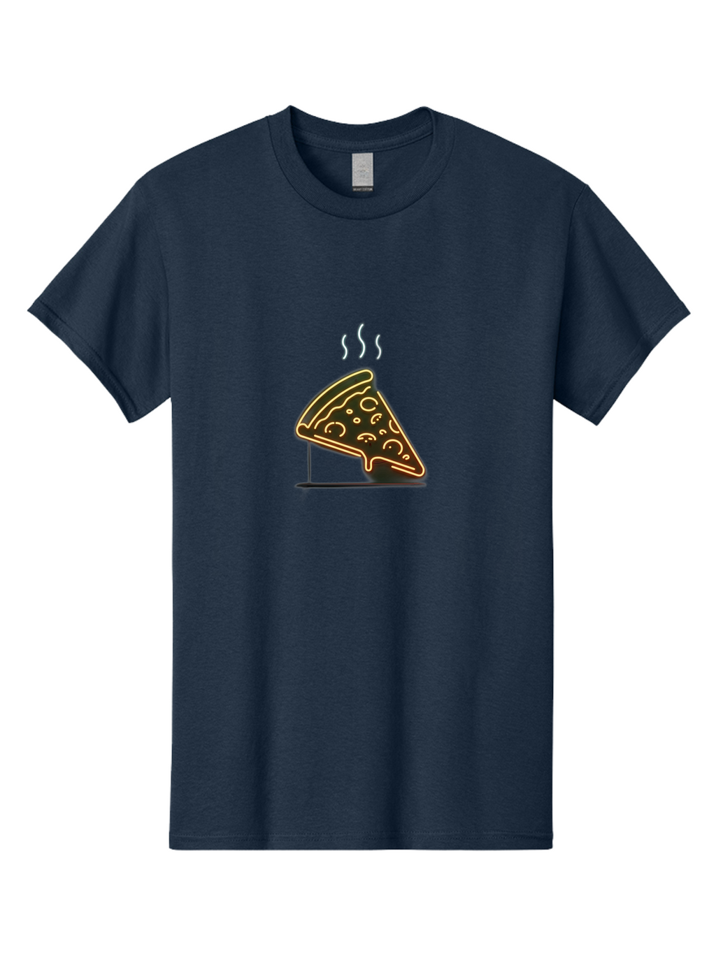 Pizza-Slice-24 Men'S Graphic Tee, 100% Cotton, Comfortable Casual Summer Wear, Machine Washable, Pizza Slice, Delicious Food, Italian Cuisine, Hot Meal, Melted Cheese, Savory Toppings, Crispy Crust, Appetizing, Hungry, Foodie Bac285