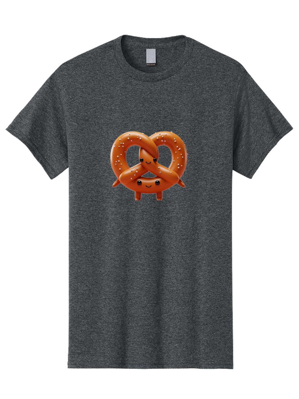 Pretzel-Friends Men'S Graphic Tee, 100% Cotton, Comfortable Casual Summer Wear, Machine Washable, Cute Cartoon Pretzels, Hugging Pretzel Friends, Salted Pretzels, Smiling Pretzels, Adorable Pretzel Characters, Pretzel Love, Baked Goods, Bac341
