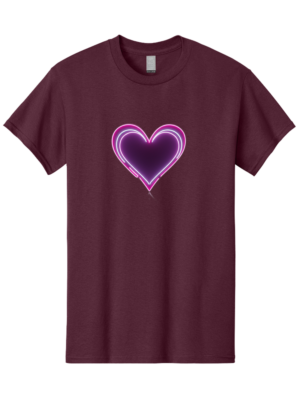Purple-Heart-Balloon Men'S Graphic Tee, 100% Cotton, Comfortable Casual Summer Wear, Machine Washable, Heart-Shaped Balloon, Purple Balloon, Heart Design, Glowing Heart, Neon Heart, Festive Decoration, Party Decoration, Love Symbol, Bac358