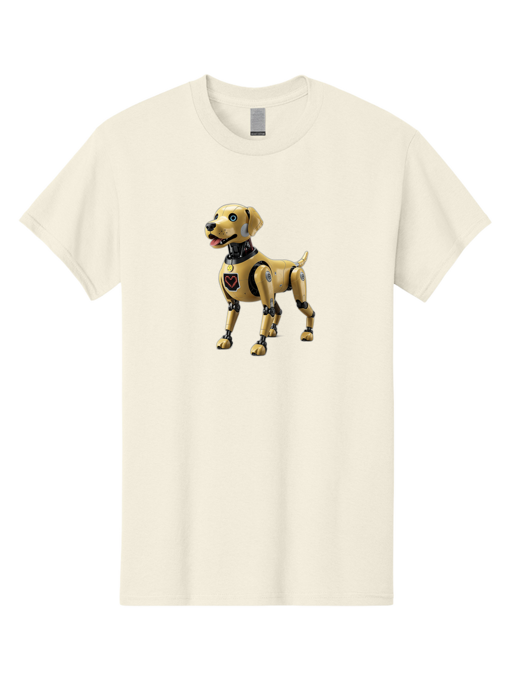 Robot-Dog Men'S Graphic Tee, 100% Cotton, Comfortable Casual Summer Wear, Machine Washable, Robotic Dog, Futuristic Pet, Artificial Intelligence, Cybernetic Canine, Tech-Savvy Companion, Mechanical Limbs, Robotic Joints, High-Tech Gadget, Bac373