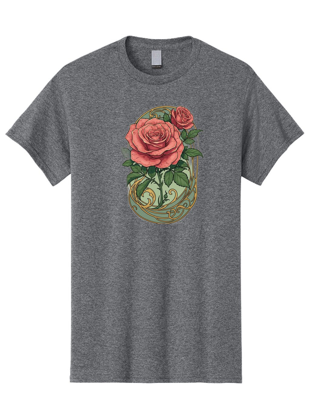 Roses-In-Vase Men'S Graphic Tee, 100% Cotton, Comfortable Casual Summer Wear, Machine Washable, Faberge Egg, Roses, Floral Arrangement, Ornate Design, Vintage Style, Decorative Art, Elegant Flowers, Luxury Decor, Beautiful Roses Bac380