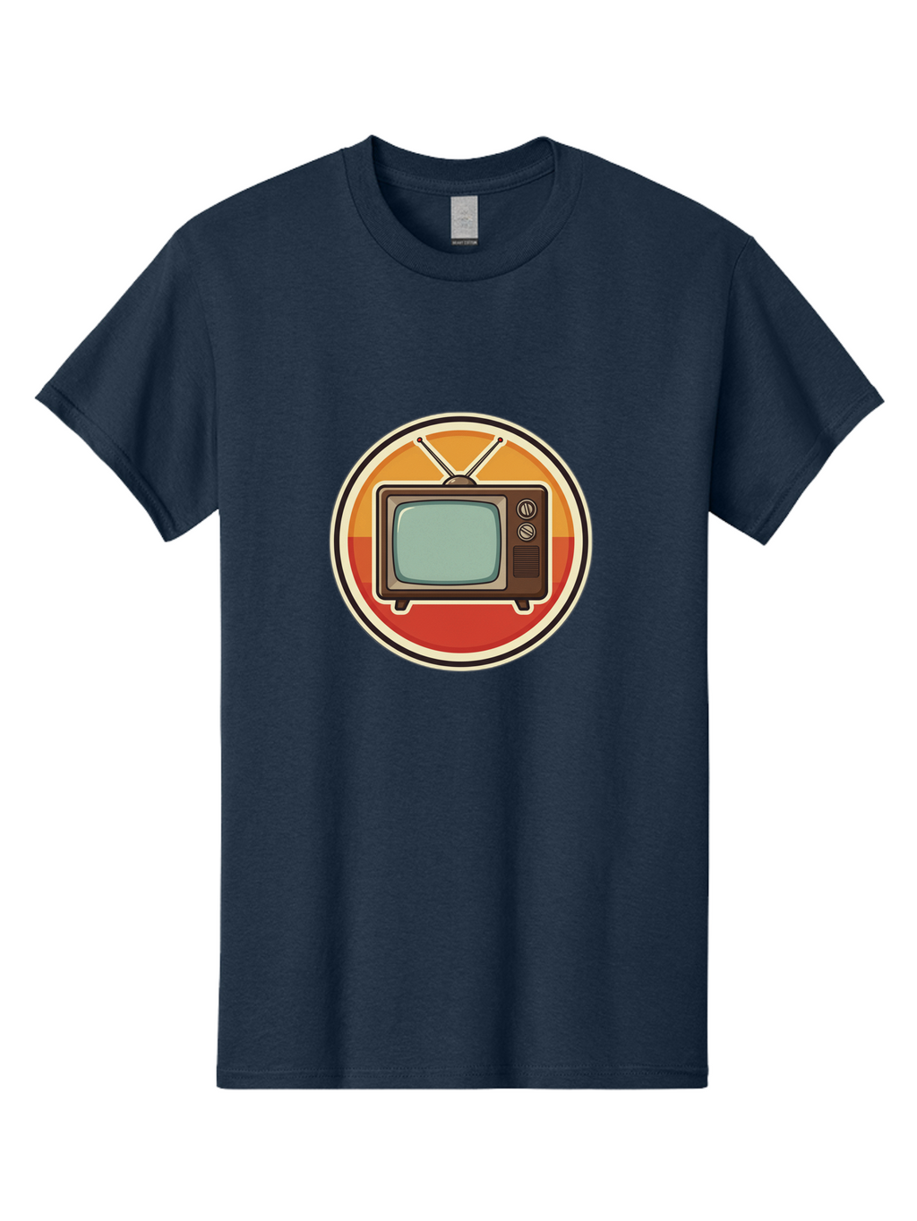 Tv-Icon Men'S Graphic Tee, 100% Cotton, Comfortable Casual Summer Wear, Machine Washable, Retro Television, Old Tv Set, Vintage Electronics, Classic Entertainment, Vintage Tech, Retro Gadgets, Nostalgic Devices, Antique Tv Bac524