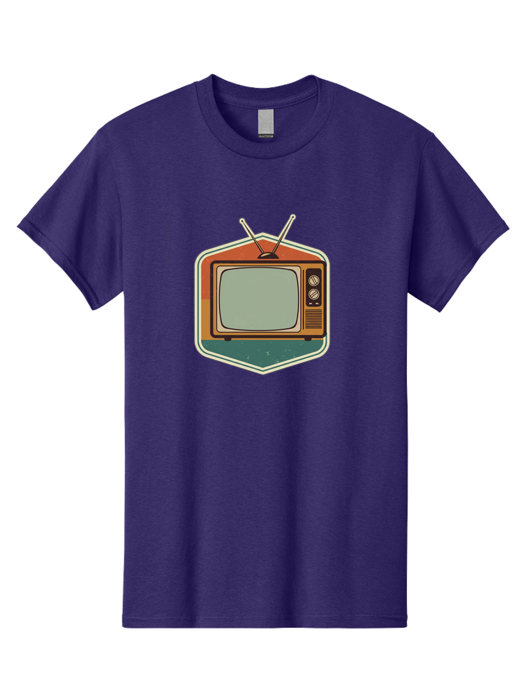 Vintage-Tv Men'S Graphic Tee, 100% Cotton, Comfortable Casual Summer Wear, Machine Washable, Retro Television Set, Old Tv, Vintage Tech, Antique Electronics, Classic Entertainment, Nostalgic Design, Analog Tv, Retro Aesthetic Bac551