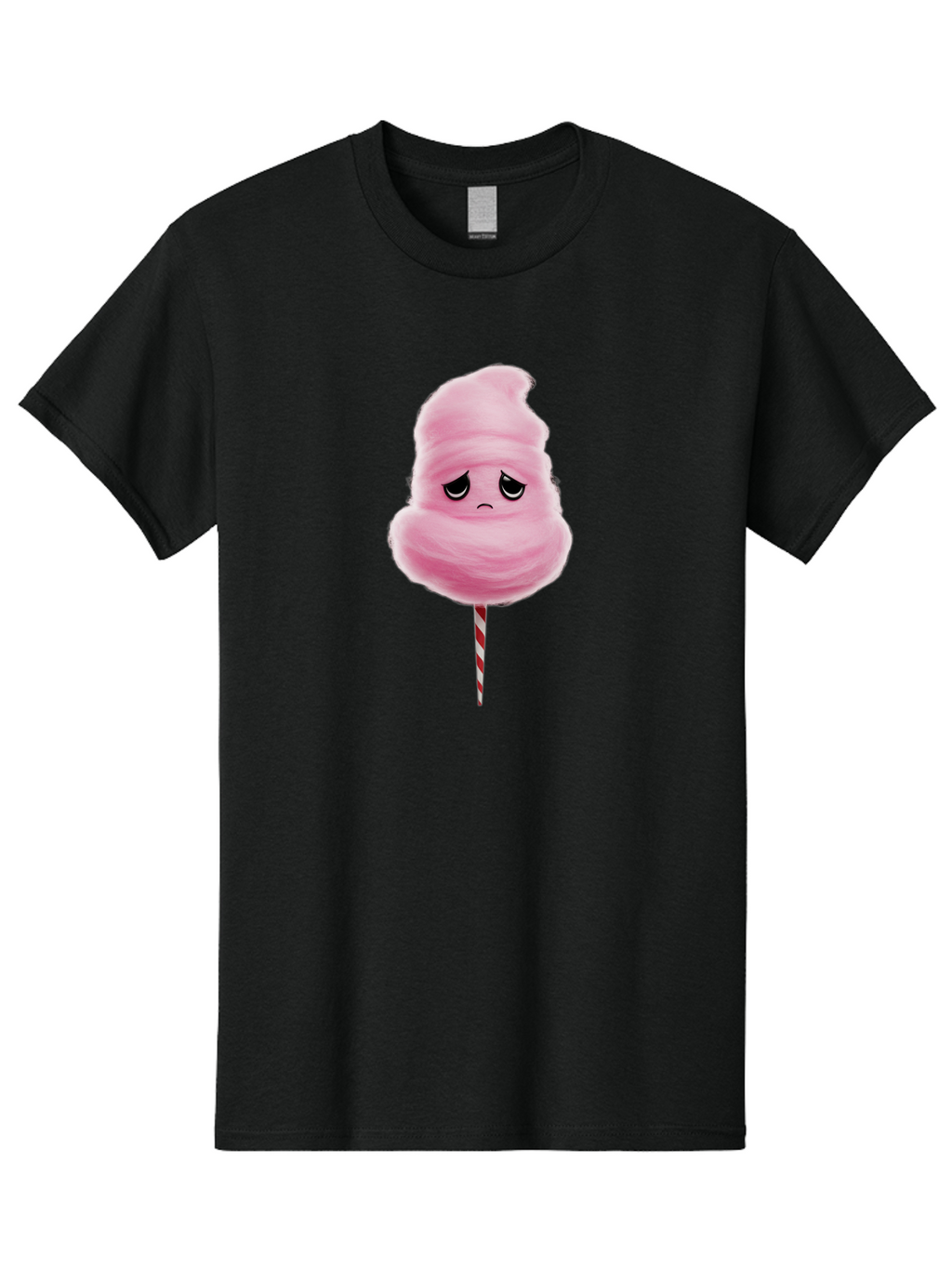 Angry-Cotton-Candy Men'S Graphic Tee, 100% Cotton, Comfortable Casual Summer Wear, Machine Washable, Angry Cotton Candy, Grumpy Face, Sweet Treat, Cartoon Character, Funny Expression, Mad Candy, Fluffy Pink Snack, Fairground Food, Angry Face, Bac586