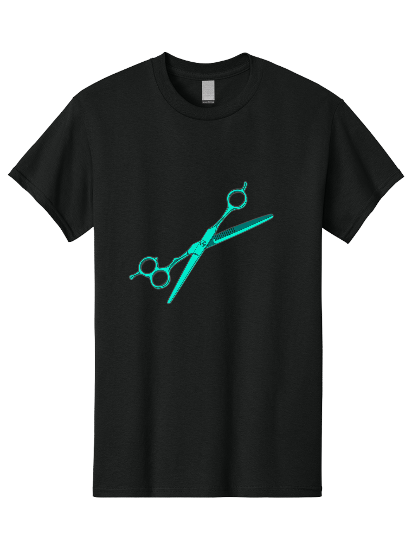 Barber-Scissors Men'S Graphic Tee, 100% Cotton, Comfortable Casual Summer Wear, Machine Washable, Hairdressing Scissors, Beauty Tools, Salon Equipment, Hair Cutting, Grooming, Styling, Professional Hairstyling Bac607