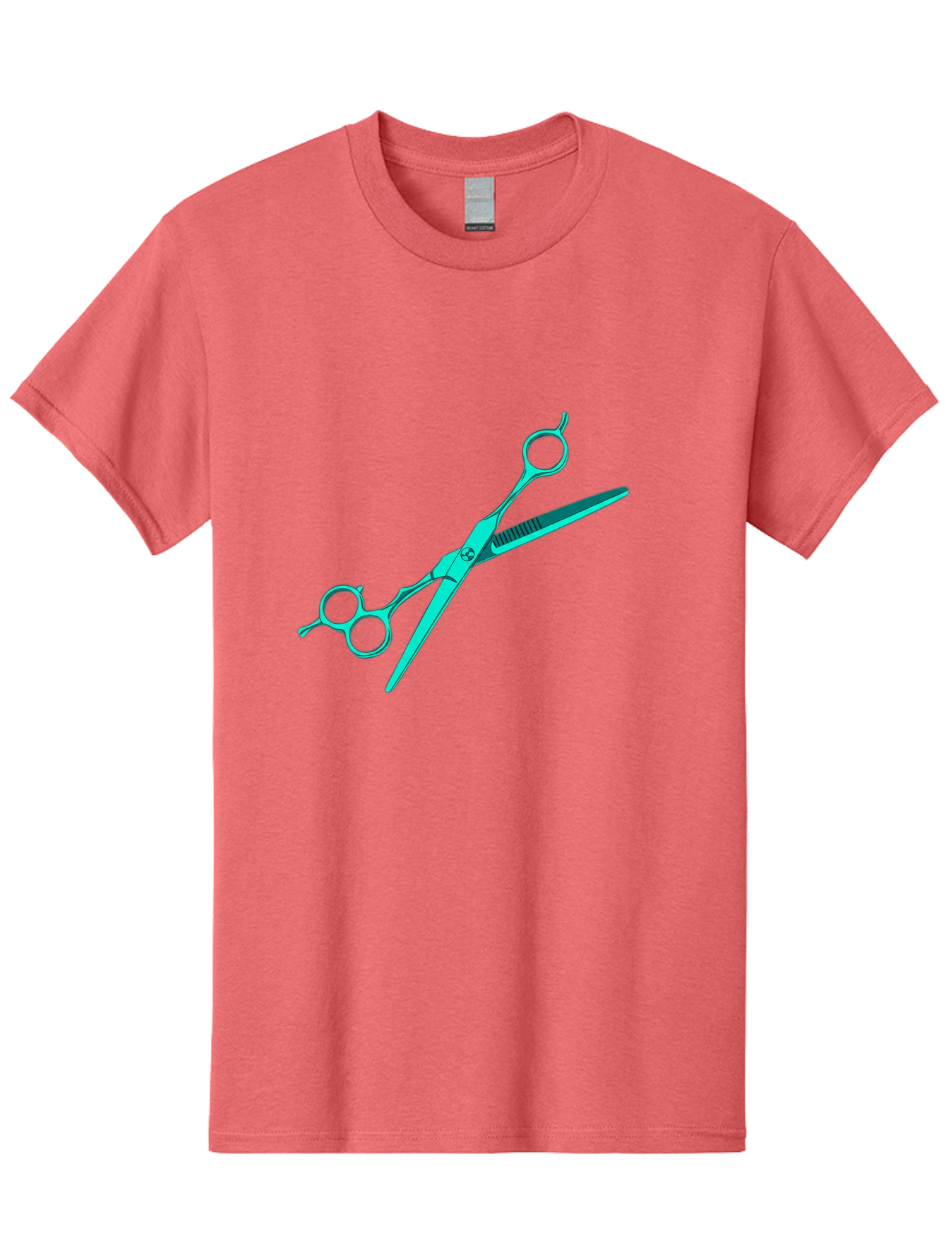 Barber-Scissors Men'S Graphic Tee, 100% Cotton, Comfortable Casual Summer Wear, Machine Washable, Hairdressing Scissors, Beauty Tools, Salon Equipment, Hair Cutting, Grooming, Styling, Professional Hairstyling Bac607