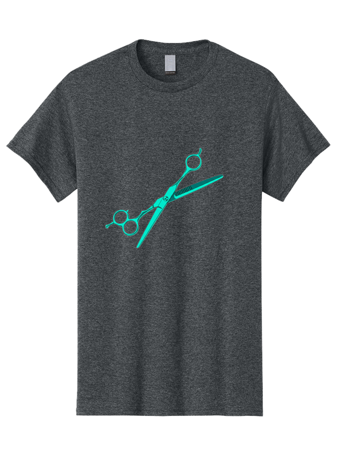 Barber-Scissors Men'S Graphic Tee, 100% Cotton, Comfortable Casual Summer Wear, Machine Washable, Hairdressing Scissors, Beauty Tools, Salon Equipment, Hair Cutting, Grooming, Styling, Professional Hairstyling Bac607