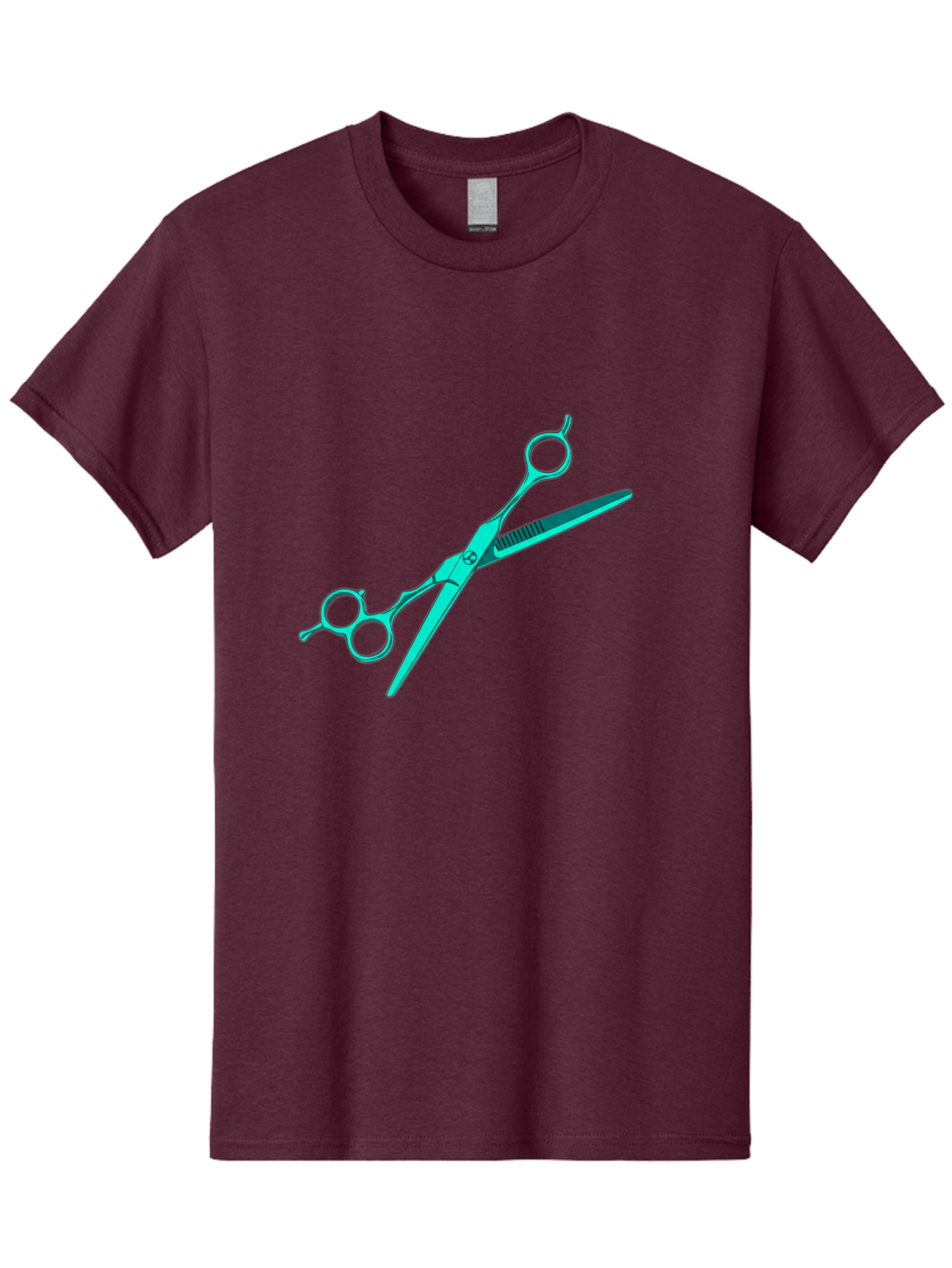 Barber-Scissors Men'S Graphic Tee, 100% Cotton, Comfortable Casual Summer Wear, Machine Washable, Hairdressing Scissors, Beauty Tools, Salon Equipment, Hair Cutting, Grooming, Styling, Professional Hairstyling Bac607