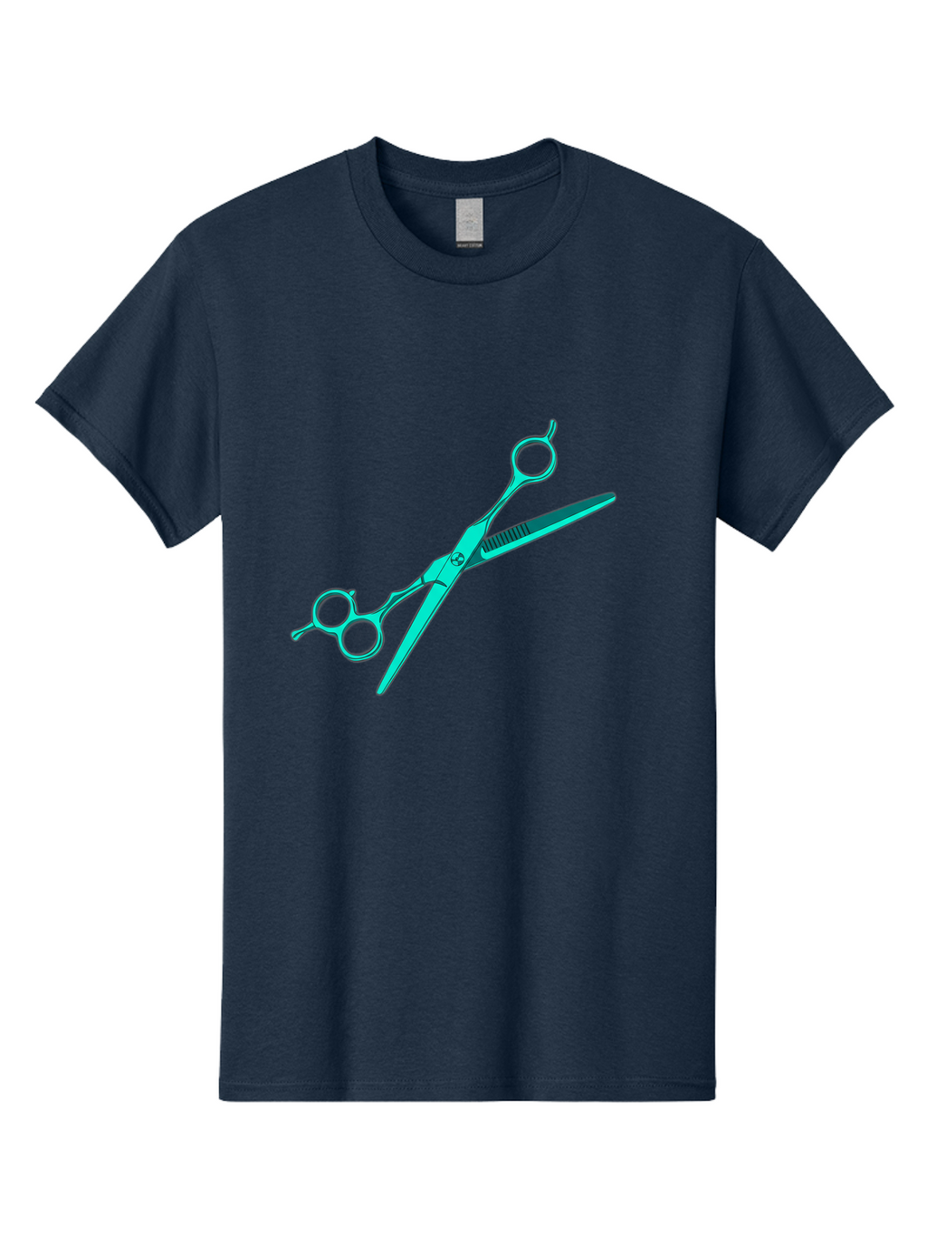 Barber-Scissors Men'S Graphic Tee, 100% Cotton, Comfortable Casual Summer Wear, Machine Washable, Hairdressing Scissors, Beauty Tools, Salon Equipment, Hair Cutting, Grooming, Styling, Professional Hairstyling Bac607