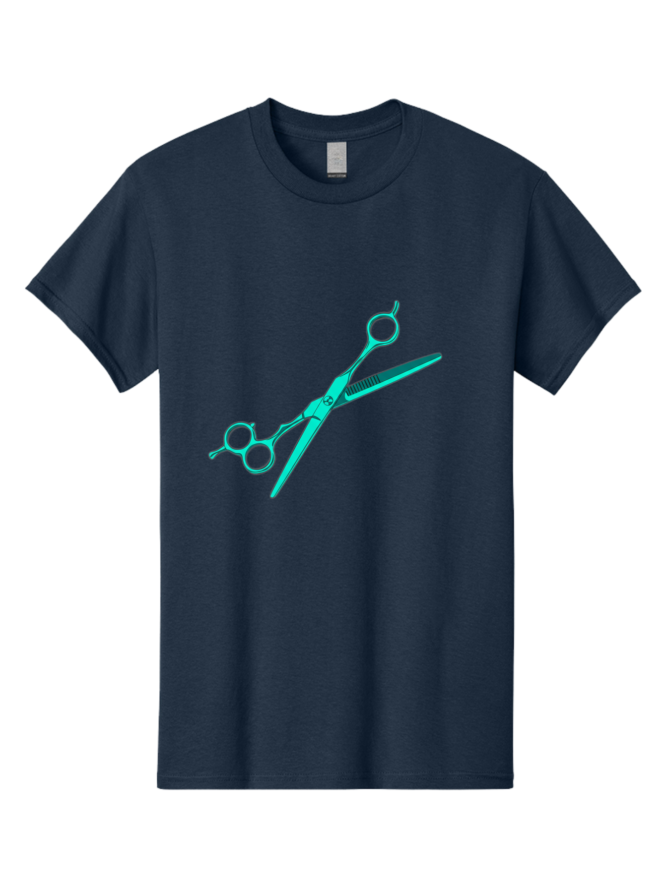 Barber-Scissors Men'S Graphic Tee, 100% Cotton, Comfortable Casual Summer Wear, Machine Washable, Hairdressing Scissors, Beauty Tools, Salon Equipment, Hair Cutting, Grooming, Styling, Professional Hairstyling Bac607