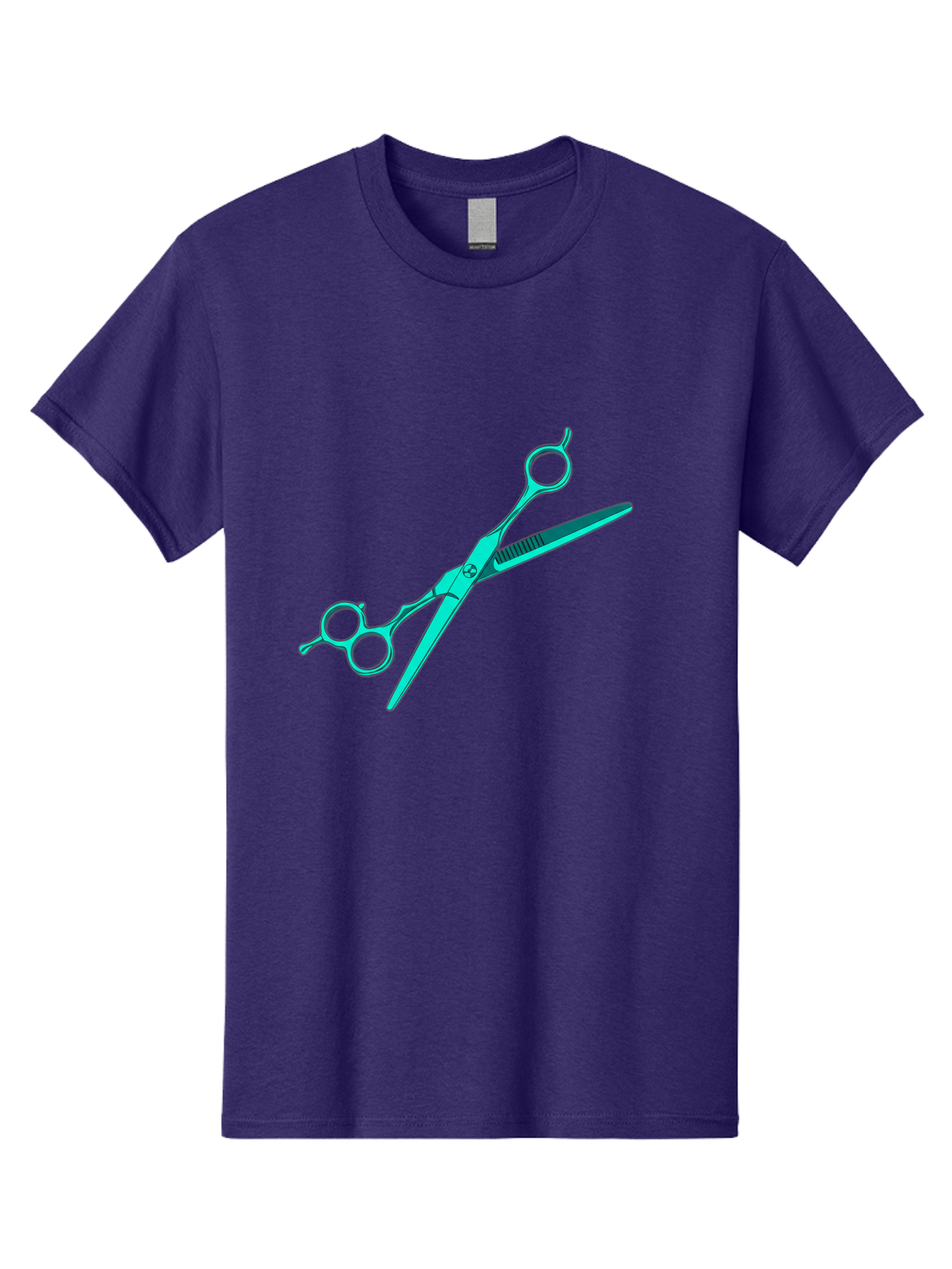 Barber-Scissors Men'S Graphic Tee, 100% Cotton, Comfortable Casual Summer Wear, Machine Washable, Hairdressing Scissors, Beauty Tools, Salon Equipment, Hair Cutting, Grooming, Styling, Professional Hairstyling Bac607