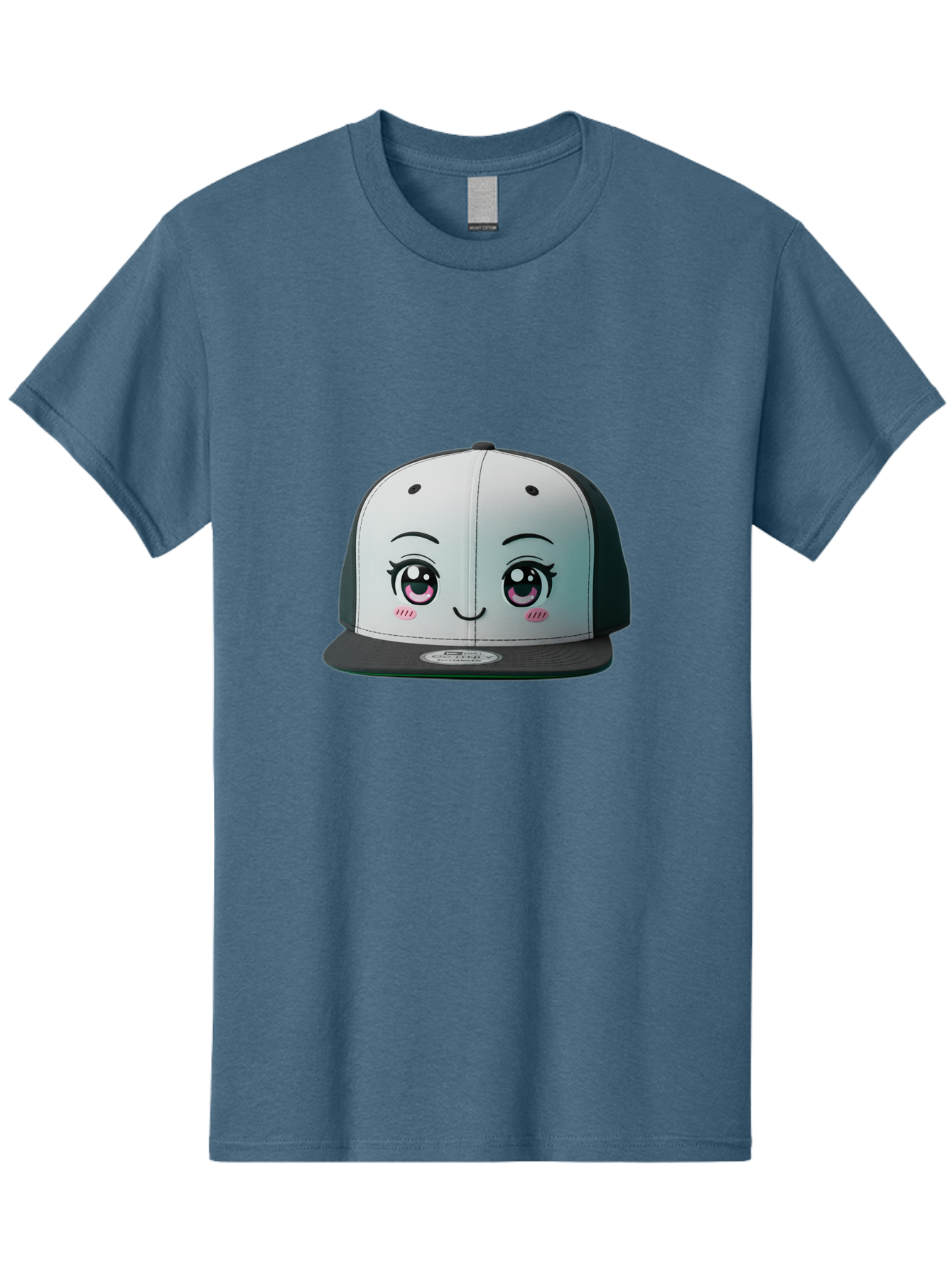 Baseball-Cap Men'S Graphic Tee, 100% Cotton, Comfortable Casual Summer Wear, Machine Washable, Cartoon Snapback Cap, Kawaii Fashion, Cute Hat Design, Playful Eyewear, Trendy Accessories, Streetwear Style, Anime Influence, Fashionable Headwear Bac618