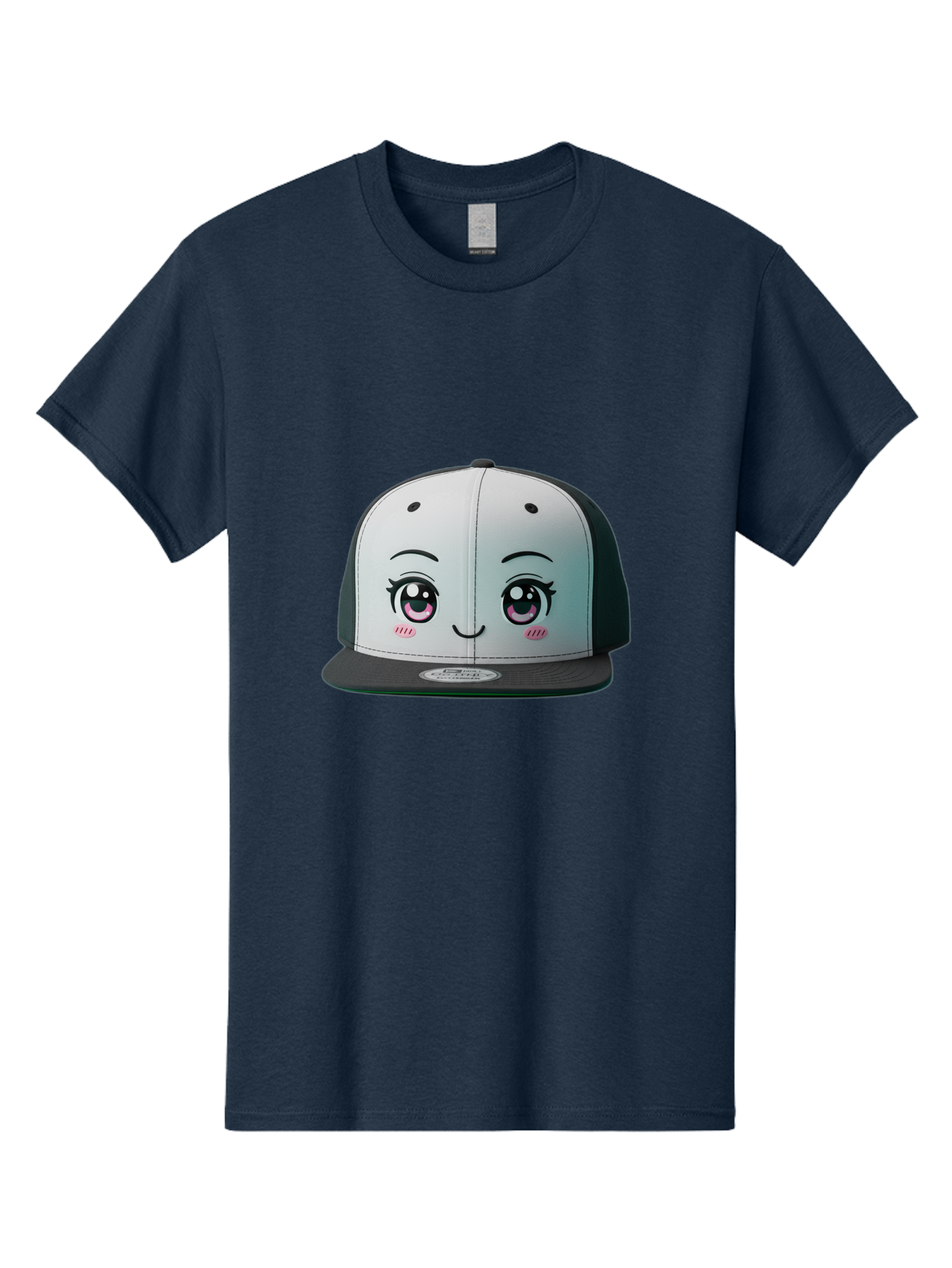 Baseball-Cap Men'S Graphic Tee, 100% Cotton, Comfortable Casual Summer Wear, Machine Washable, Cartoon Snapback Cap, Kawaii Fashion, Cute Hat Design, Playful Eyewear, Trendy Accessories, Streetwear Style, Anime Influence, Fashionable Headwear Bac618