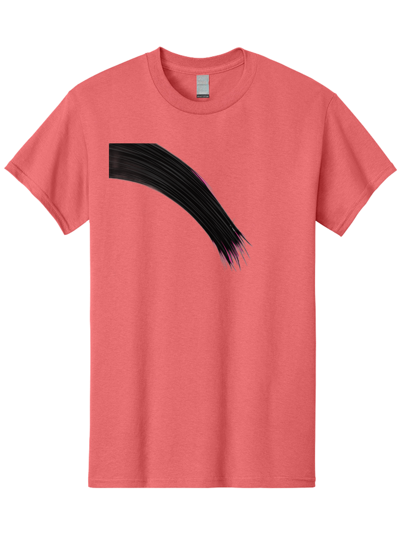 Black-Hair-Strands Men'S Graphic Tee, 100% Cotton, Comfortable Casual Summer Wear, Machine Washable, Black Hair, Hair Extensions, Fine Strands, Pink Highlights, Sleek Texture, Luscious Locks, Hair Styling Bac632