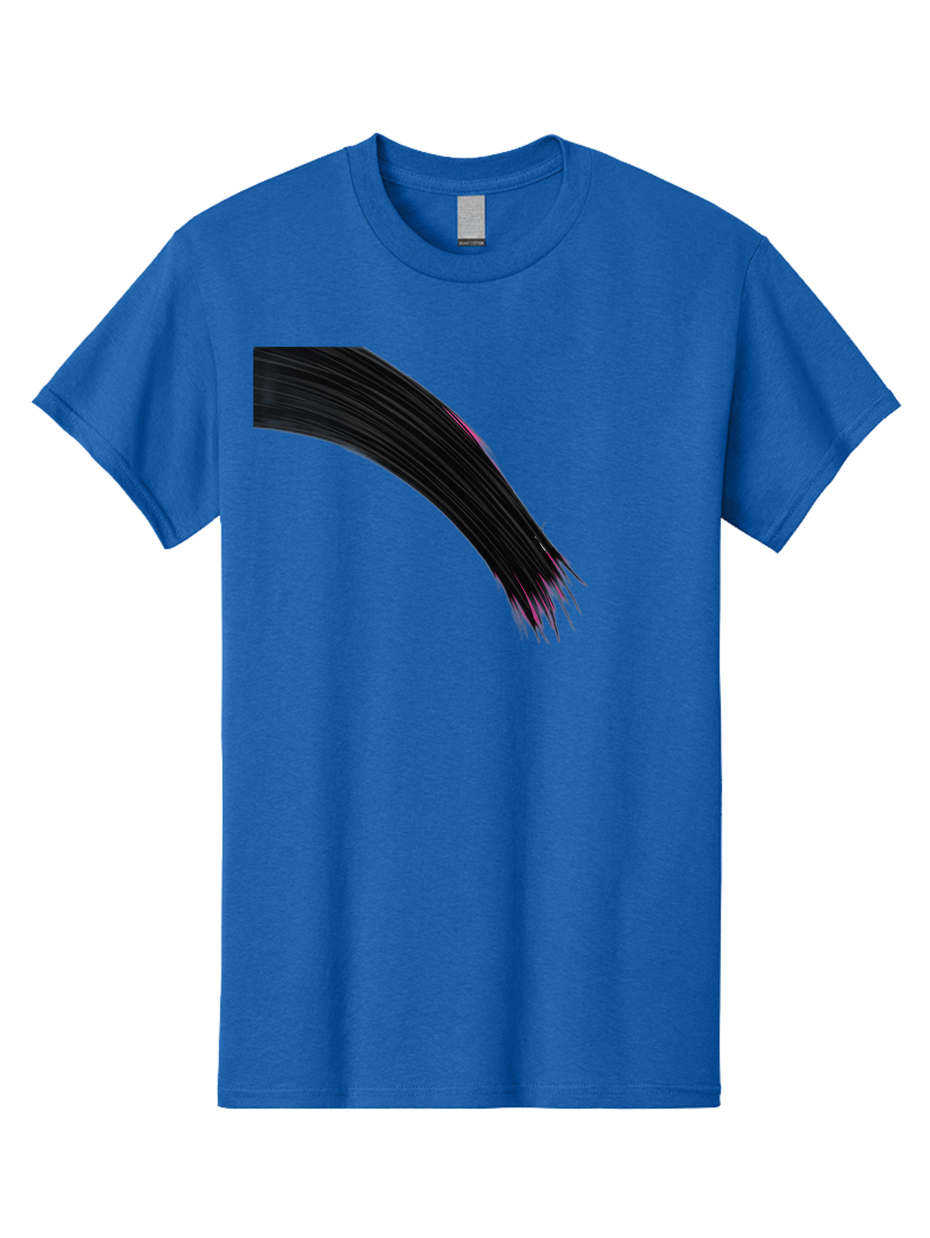 Black-Hair-Strands Men'S Graphic Tee, 100% Cotton, Comfortable Casual Summer Wear, Machine Washable, Black Hair, Hair Extensions, Fine Strands, Pink Highlights, Sleek Texture, Luscious Locks, Hair Styling Bac632