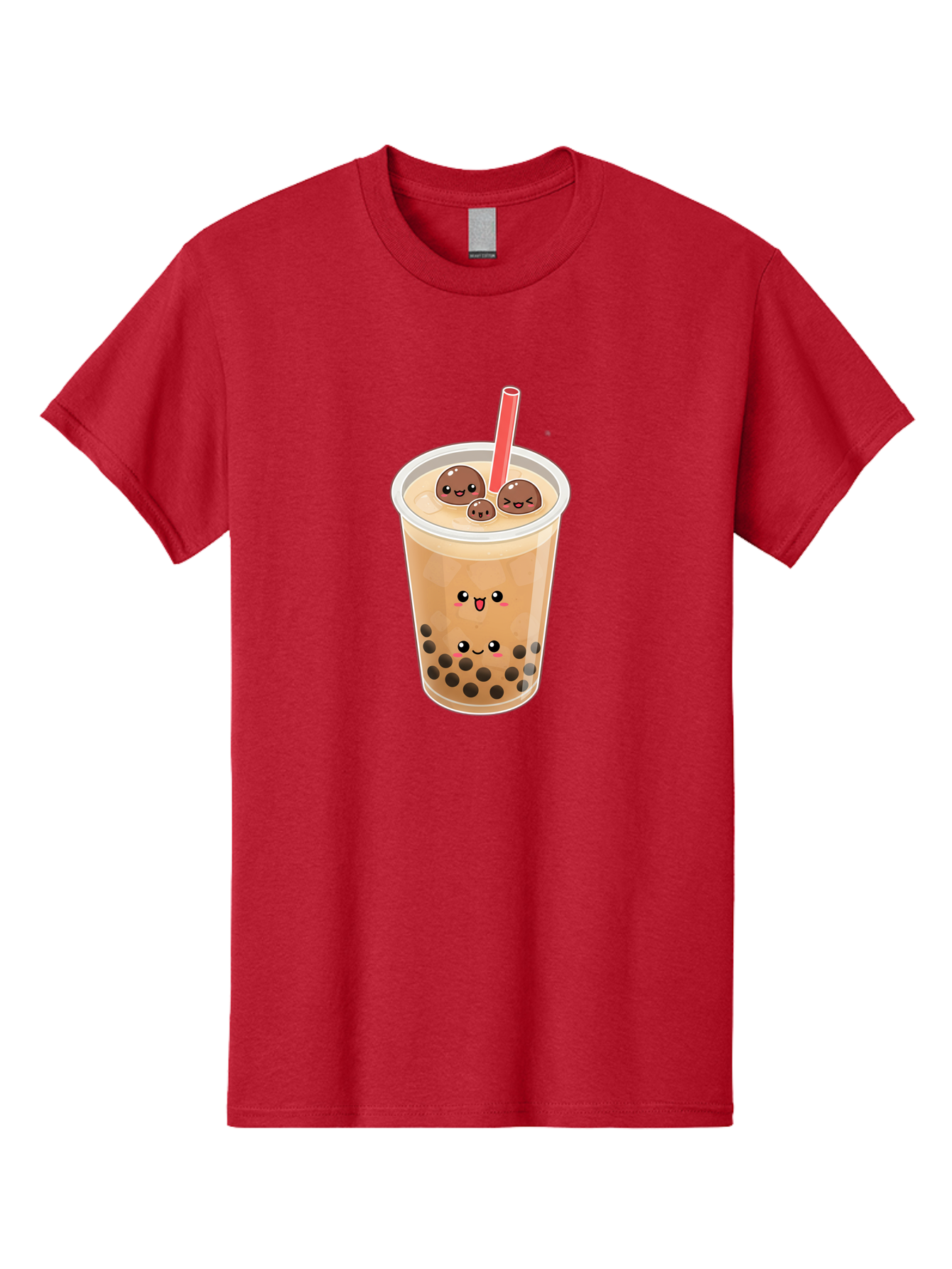 Boba-Tea-13 Men'S Graphic Tee, 100% Cotton, Comfortable Casual Summer Wear, Machine Washable, Boba Tea, Bubble Tea, Cartoon Drink, Cute Beverage, Milky Tea, Tea Time, Boba Pearls, Sweet Treat, Cartoon Style, Adorable Drink, Tasty Boba, Bac654