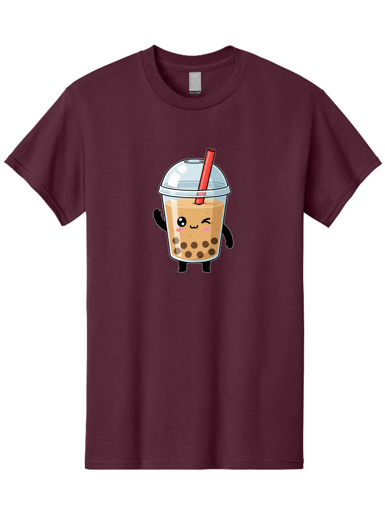 Boba-Tea-14 Men'S Graphic Tee, 100% Cotton, Comfortable Casual Summer Wear, Machine Washable, Cute Boba Tea, Kawaii Boba, Iced Tea, Bubble Tea, Boba Drink, Milk Tea, Cartoon Character, Adorable Beverage, Fun Drink Bac655