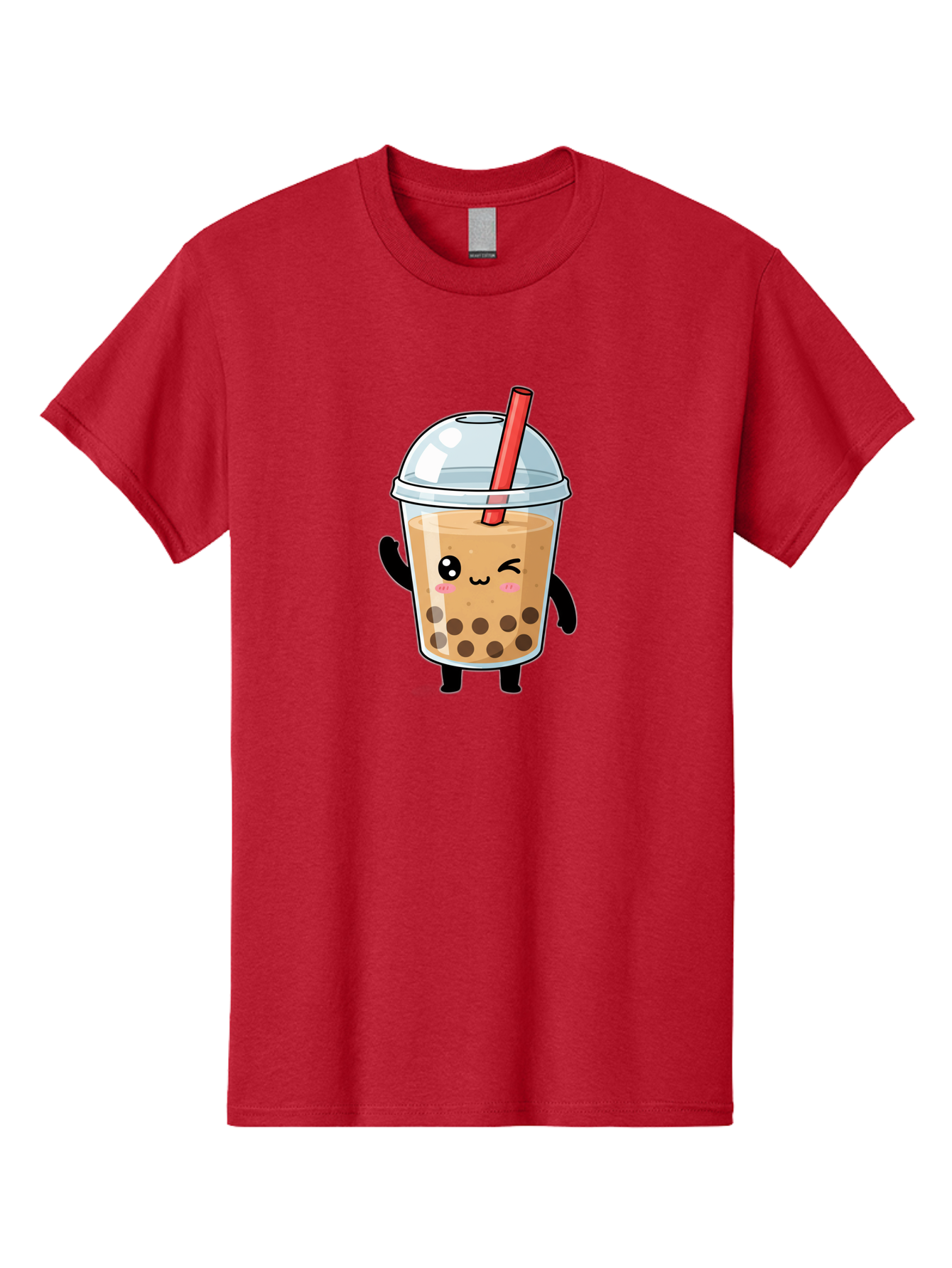 Boba-Tea-14 Men'S Graphic Tee, 100% Cotton, Comfortable Casual Summer Wear, Machine Washable, Cute Boba Tea, Kawaii Boba, Iced Tea, Bubble Tea, Boba Drink, Milk Tea, Cartoon Character, Adorable Beverage, Fun Drink Bac655
