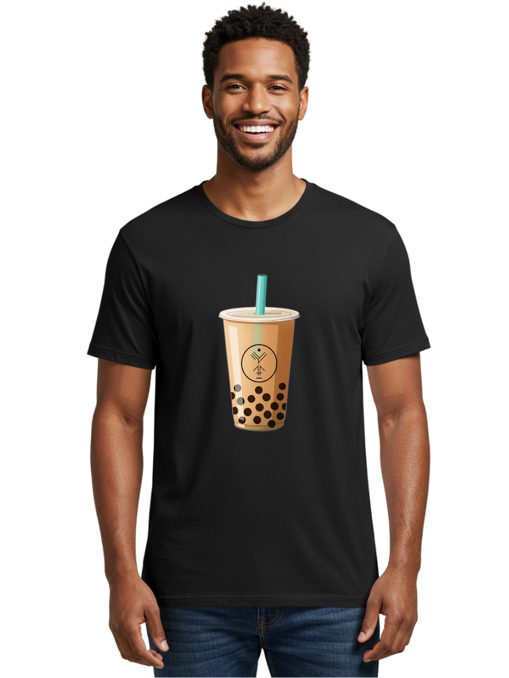 Boba-Tea-5 Men'S Graphic Tee, 100% Cotton, Comfortable Casual Summer Wear, Machine Washable, Milk Tea, Boba Drink, Bubble Tea, Tea With Tapioca Pearls, Cold Beverage, Refreshing Drink, Asian-Inspired, Trendy Drink, Iced Tea, Creamy Texture, Bac663