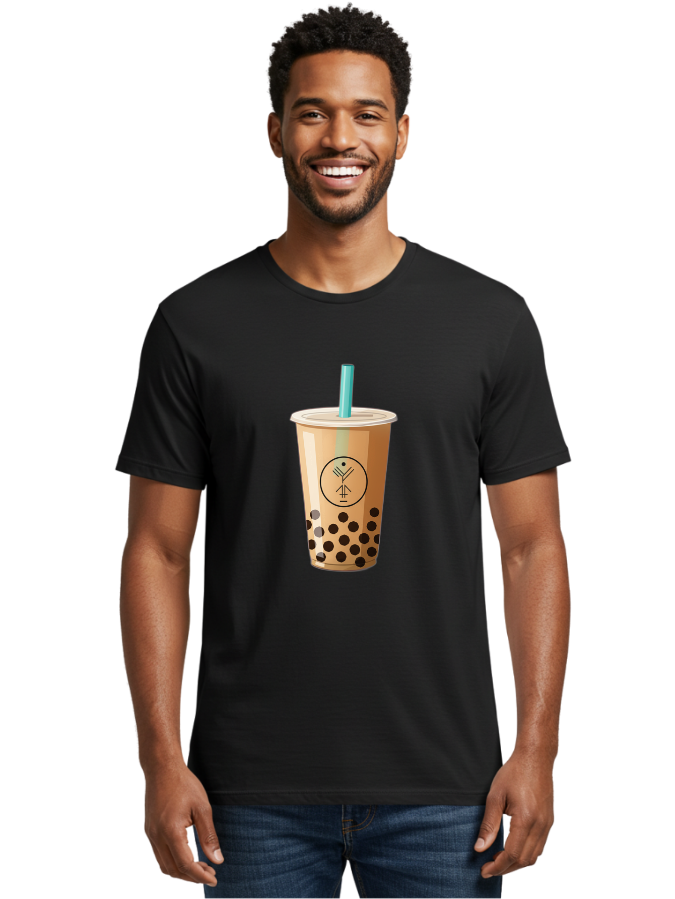 Boba-Tea-5 Men'S Graphic Tee, 100% Cotton, Comfortable Casual Summer Wear, Machine Washable, Milk Tea, Boba Drink, Bubble Tea, Tea With Tapioca Pearls, Cold Beverage, Refreshing Drink, Asian-Inspired, Trendy Drink, Iced Tea, Creamy Texture, Bac663