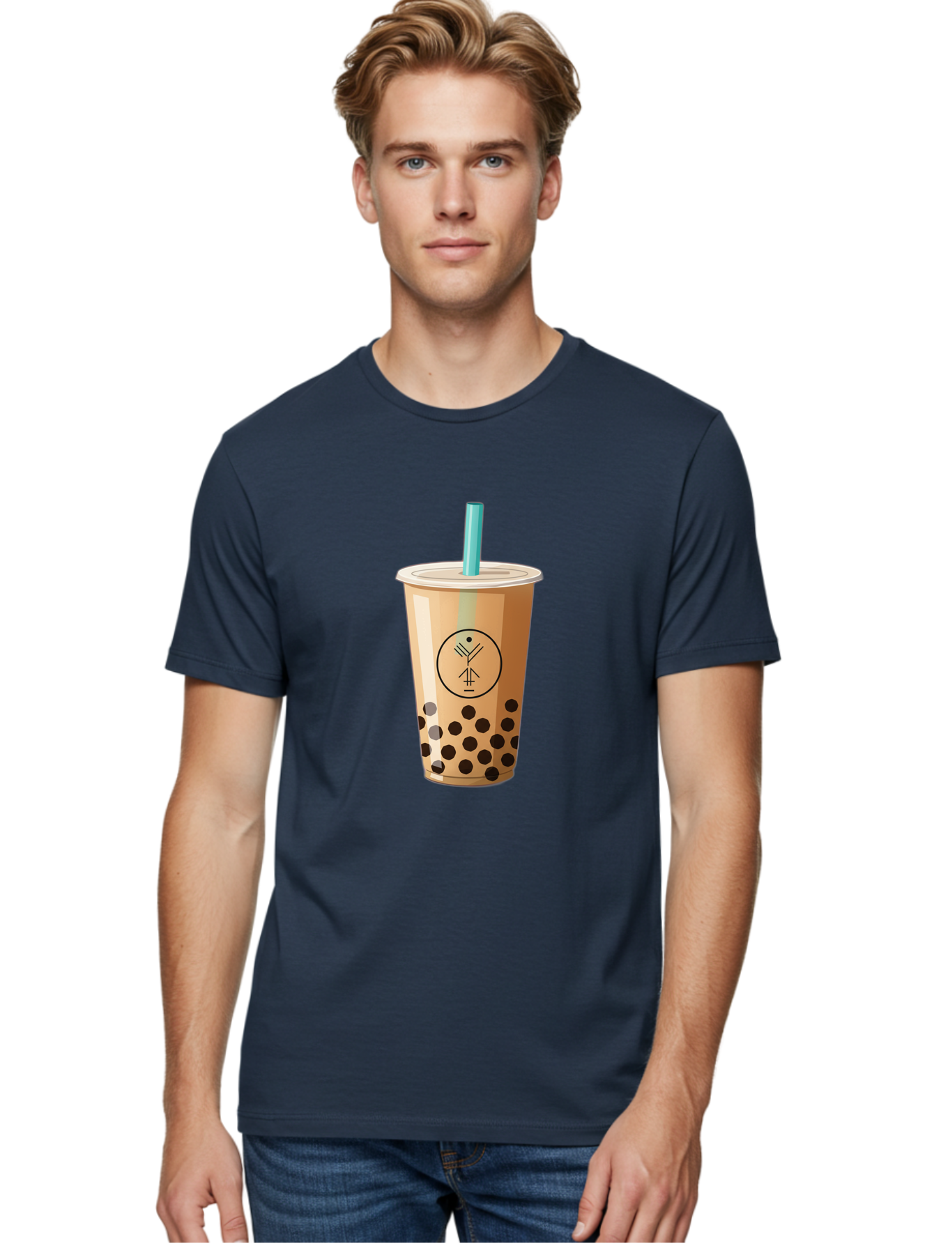 Boba-Tea-5 Men'S Graphic Tee, 100% Cotton, Comfortable Casual Summer Wear, Machine Washable, Milk Tea, Boba Drink, Bubble Tea, Tea With Tapioca Pearls, Cold Beverage, Refreshing Drink, Asian-Inspired, Trendy Drink, Iced Tea, Creamy Texture, Bac663
