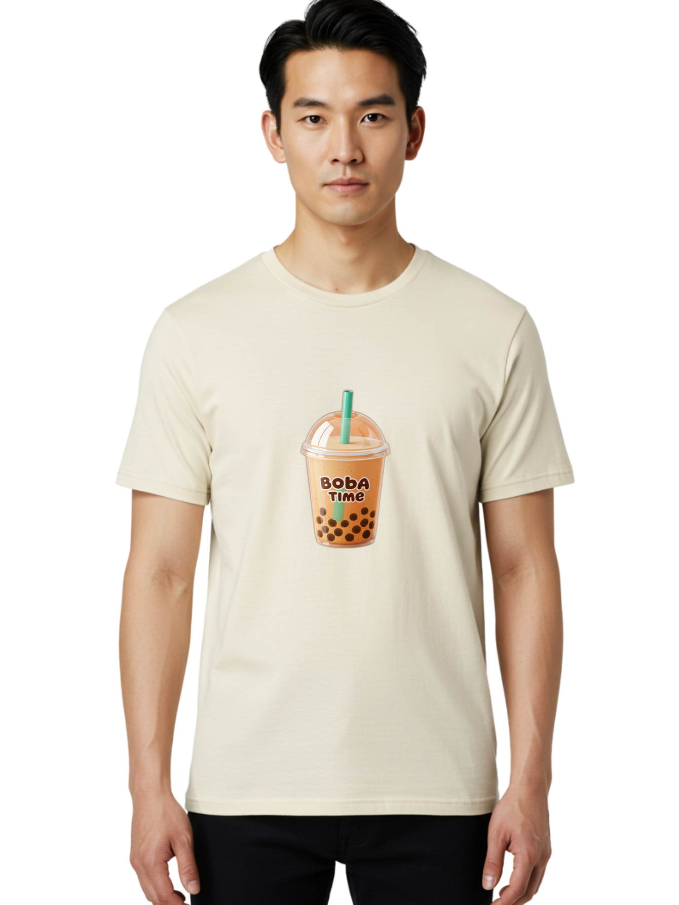 Boba-Time Men'S Graphic Tee, 100% Cotton, Comfortable Casual Summer Wear, Machine Washable, Boba Tea, Bubble Tea, Milk Tea, Tapioca Pearls, Tea Drink, Boba Time, Tea Culture, Milk Tea Lover, Boba Drink, Tea Time, Bubble Tea Lover Bac674