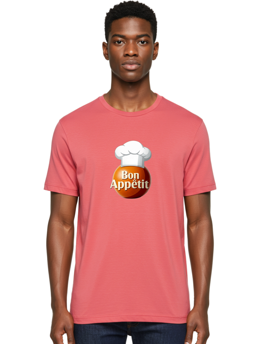 Bon-Appetit-1 Men'S Graphic Tee, 100% Cotton, Comfortable Casual Summer Wear, Machine Washable, Bon Appetit, Chef Hat, Cooking, Cuisine, Culinary Arts, Chef'S Hat, Gourmet, Fine Dining, Restaurant, Culinary Delights, Foodie, Epicure Bac676