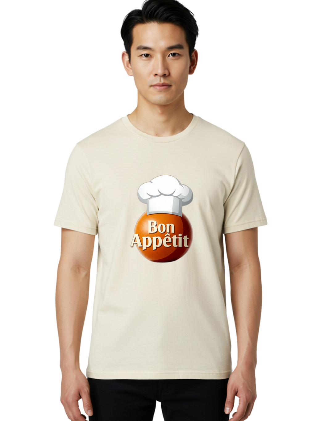 Bon-Appetit-1 Men'S Graphic Tee, 100% Cotton, Comfortable Casual Summer Wear, Machine Washable, Bon Appetit, Chef Hat, Cooking, Cuisine, Culinary Arts, Chef'S Hat, Gourmet, Fine Dining, Restaurant, Culinary Delights, Foodie, Epicure Bac676