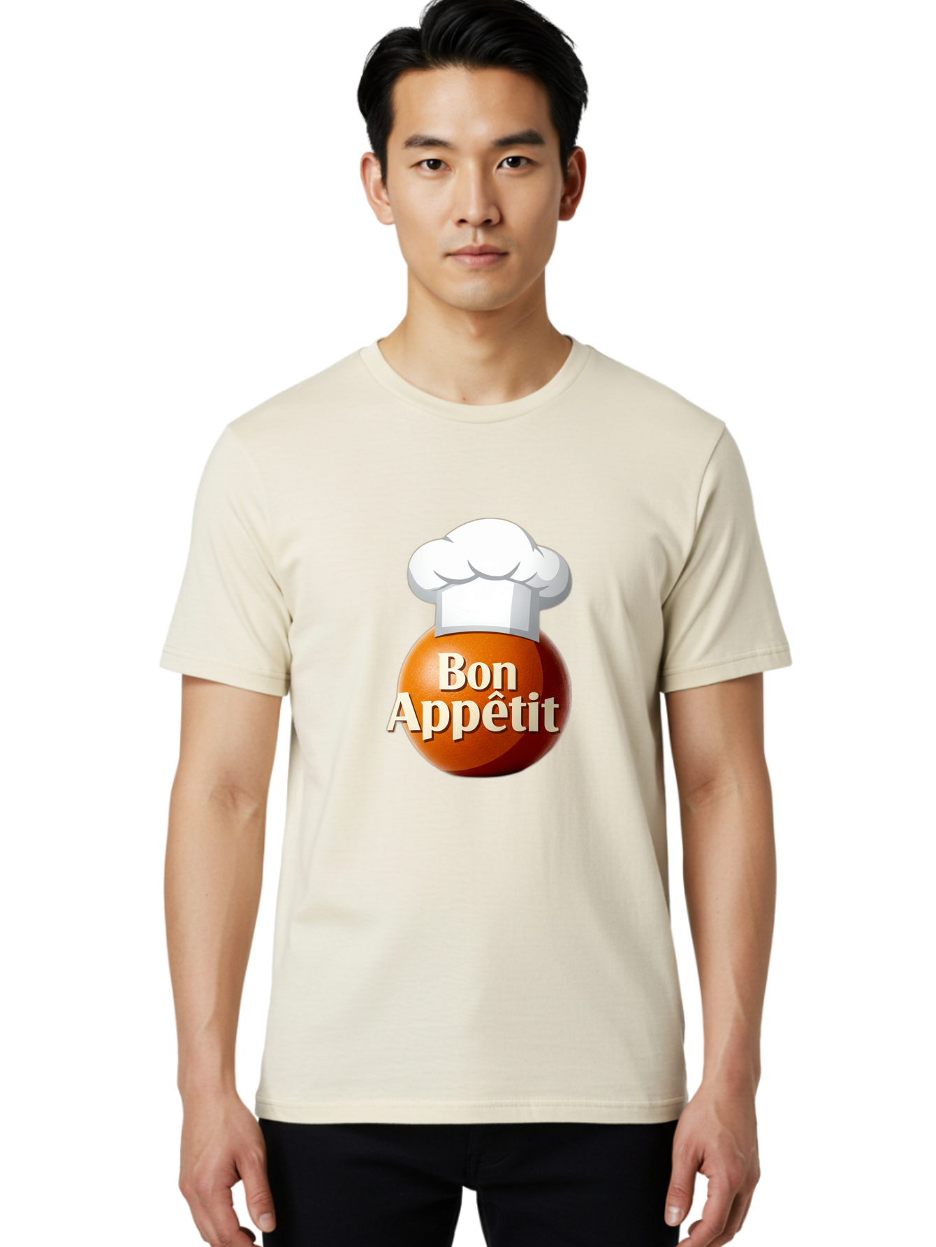 Bon-Appetit-1 Men'S Graphic Tee, 100% Cotton, Comfortable Casual Summer Wear, Machine Washable, Bon Appetit, Chef Hat, Cooking, Cuisine, Culinary Arts, Chef'S Hat, Gourmet, Fine Dining, Restaurant, Culinary Delights, Foodie, Epicure Bac676