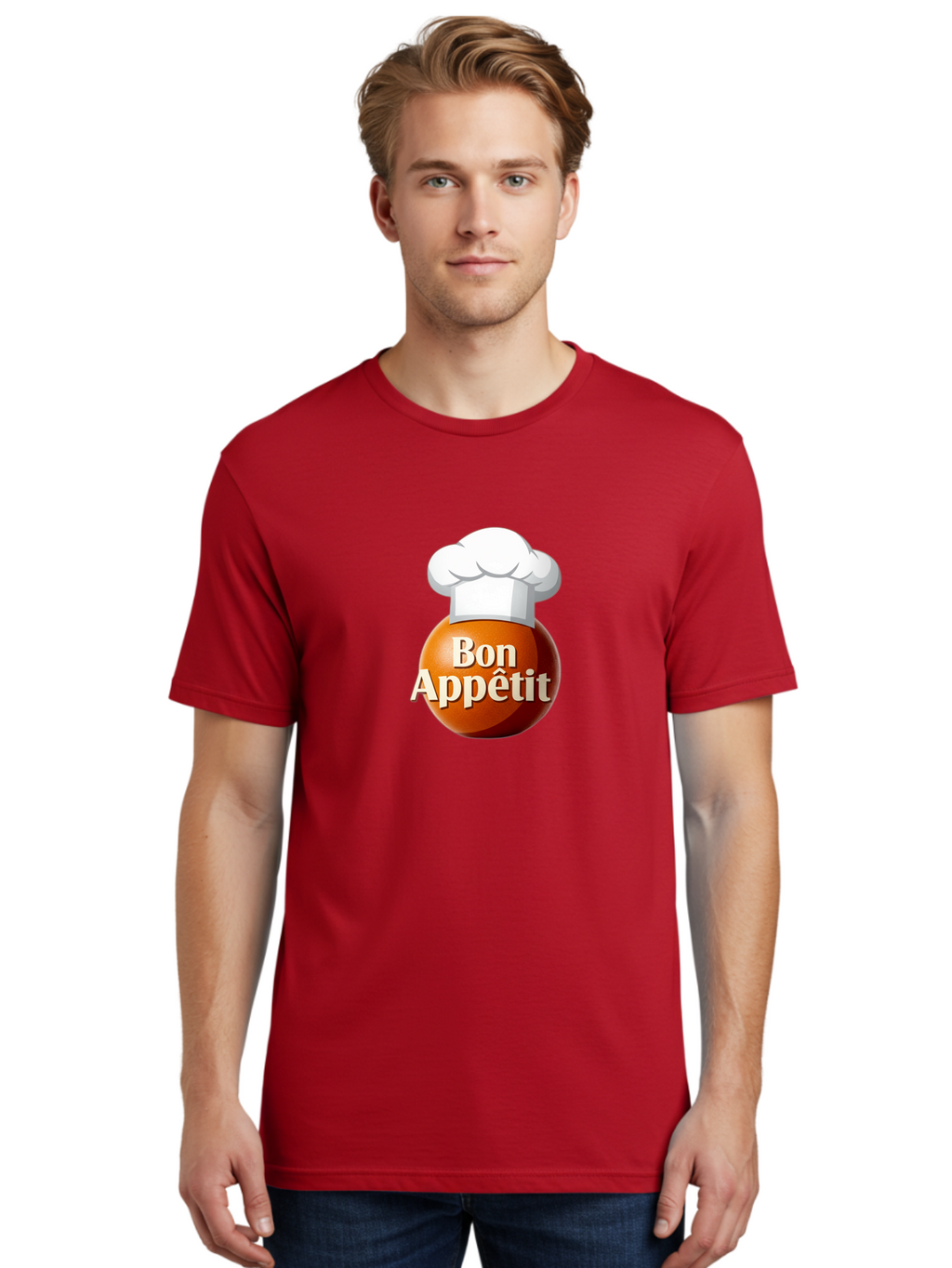 Bon-Appetit-1 Men'S Graphic Tee, 100% Cotton, Comfortable Casual Summer Wear, Machine Washable, Bon Appetit, Chef Hat, Cooking, Cuisine, Culinary Arts, Chef'S Hat, Gourmet, Fine Dining, Restaurant, Culinary Delights, Foodie, Epicure Bac676