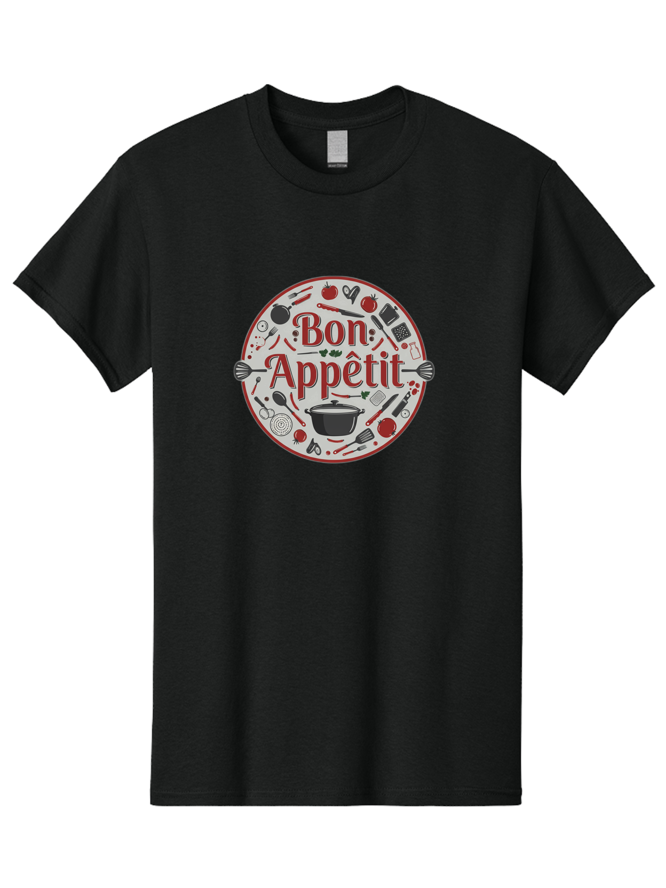 Bon-Appetit-2 Men'S Graphic Tee, 100% Cotton, Comfortable Casual Summer Wear, Machine Washable, Cooking Utensils, Kitchen Tools, Culinary Delights, Gourmet Cuisine, Fine Dining, Cooking Essentials, Kitchen Gadgets, Bon Appetit Bac677