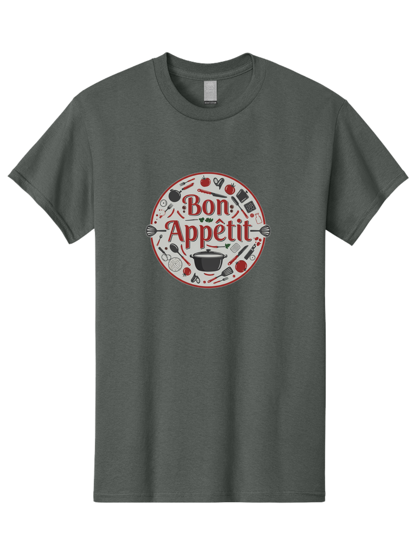 Bon-Appetit-2 Men'S Graphic Tee, 100% Cotton, Comfortable Casual Summer Wear, Machine Washable, Cooking Utensils, Kitchen Tools, Culinary Delights, Gourmet Cuisine, Fine Dining, Cooking Essentials, Kitchen Gadgets, Bon Appetit Bac677