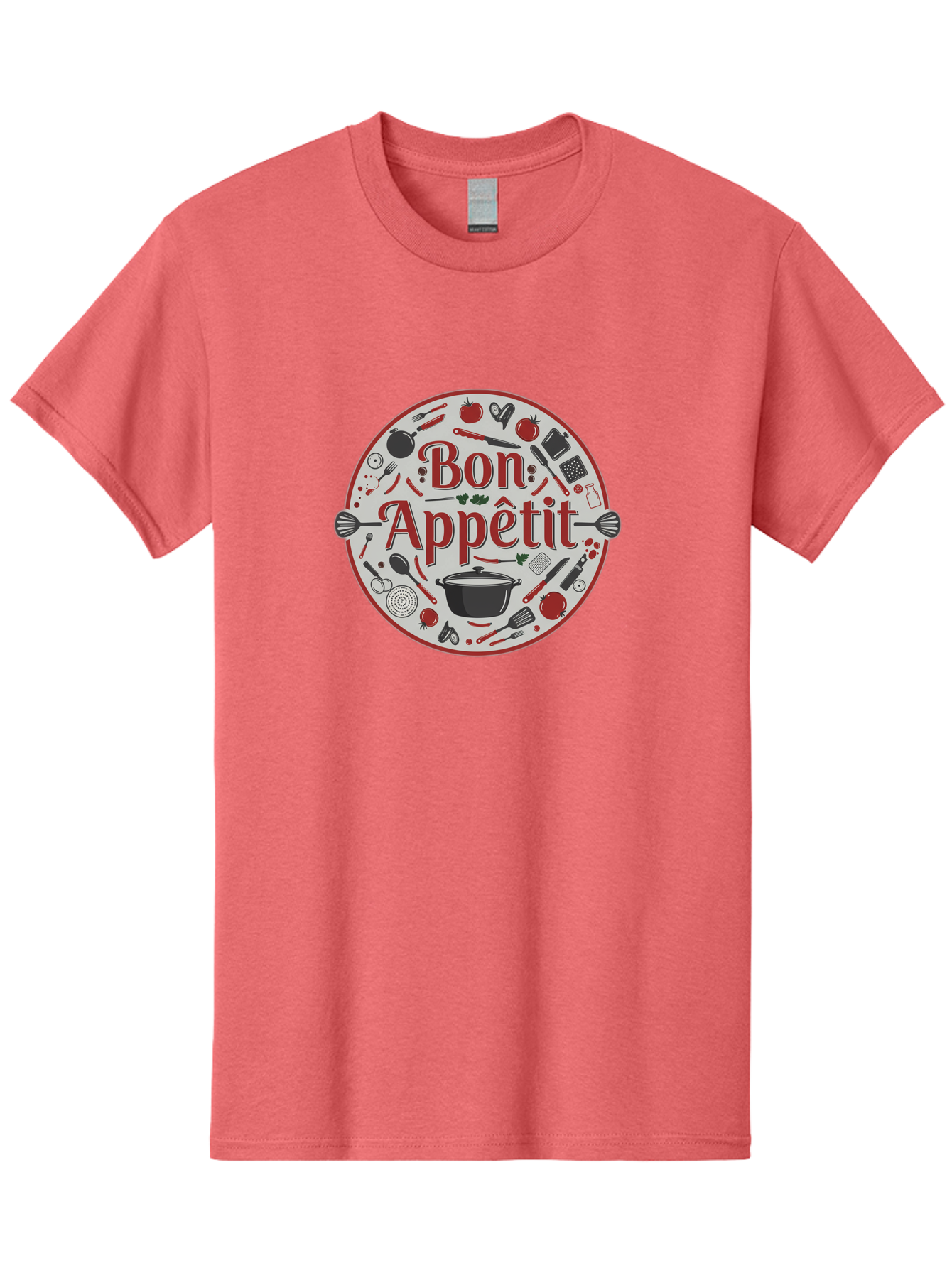 Bon-Appetit-2 Men'S Graphic Tee, 100% Cotton, Comfortable Casual Summer Wear, Machine Washable, Cooking Utensils, Kitchen Tools, Culinary Delights, Gourmet Cuisine, Fine Dining, Cooking Essentials, Kitchen Gadgets, Bon Appetit Bac677