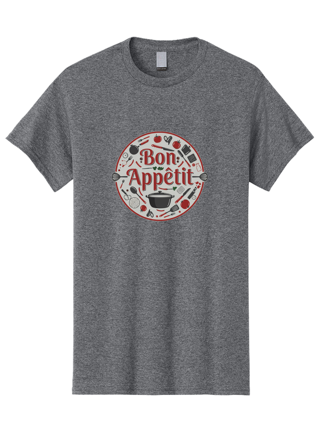 Bon-Appetit-2 Men'S Graphic Tee, 100% Cotton, Comfortable Casual Summer Wear, Machine Washable, Cooking Utensils, Kitchen Tools, Culinary Delights, Gourmet Cuisine, Fine Dining, Cooking Essentials, Kitchen Gadgets, Bon Appetit Bac677