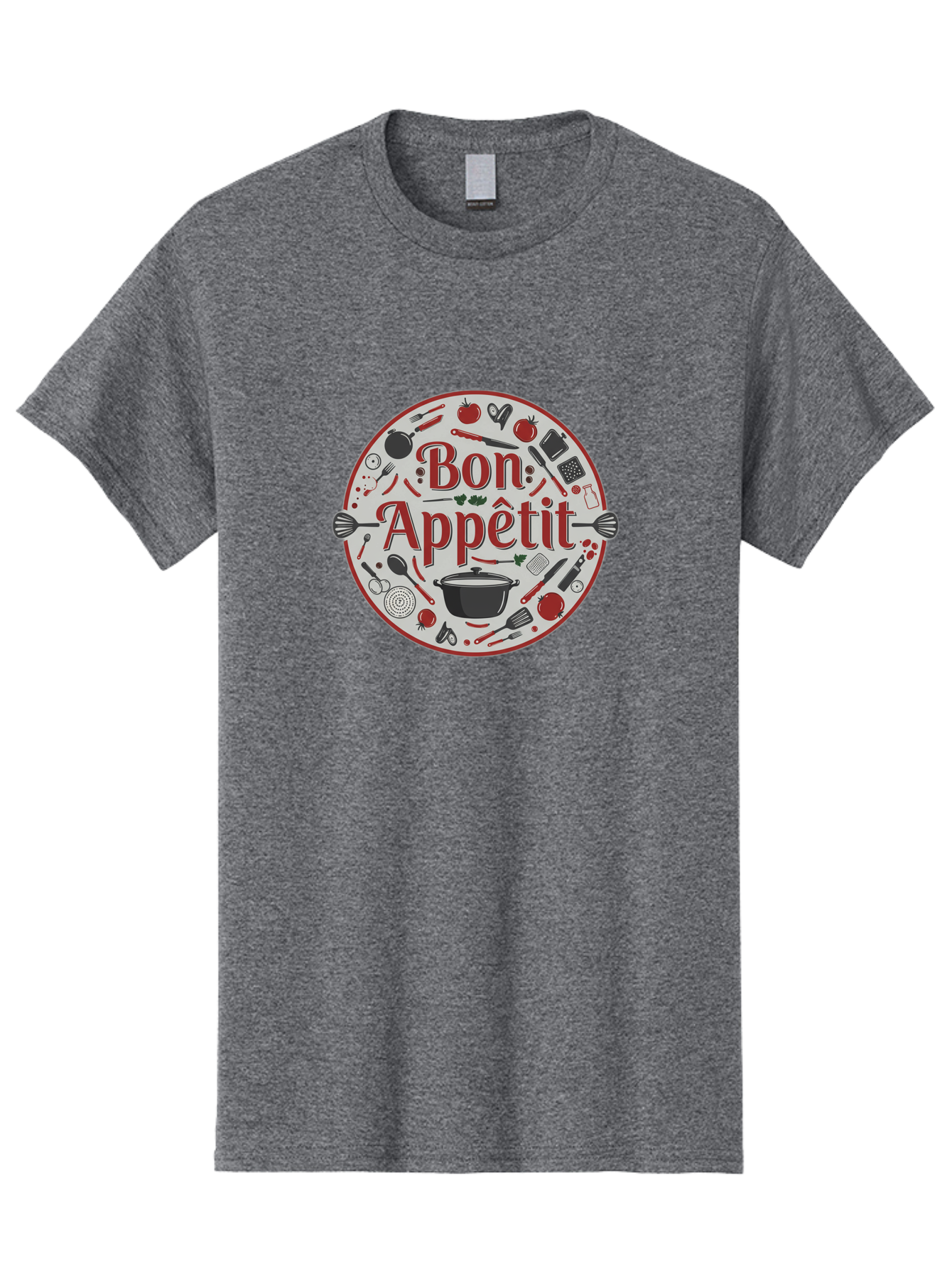Bon-Appetit-2 Men'S Graphic Tee, 100% Cotton, Comfortable Casual Summer Wear, Machine Washable, Cooking Utensils, Kitchen Tools, Culinary Delights, Gourmet Cuisine, Fine Dining, Cooking Essentials, Kitchen Gadgets, Bon Appetit Bac677