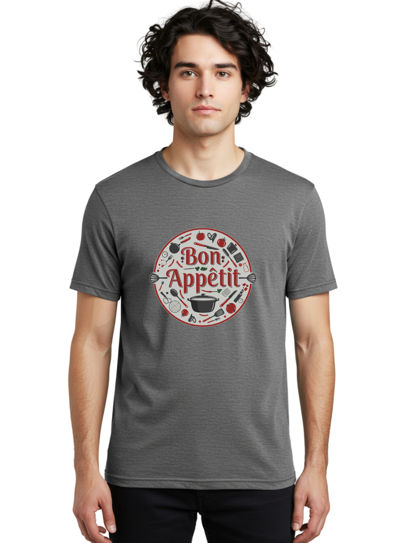 Bon-Appetit-2 Men'S Graphic Tee, 100% Cotton, Comfortable Casual Summer Wear, Machine Washable, Cooking Utensils, Kitchen Tools, Culinary Delights, Gourmet Cuisine, Fine Dining, Cooking Essentials, Kitchen Gadgets, Bon Appetit Bac677