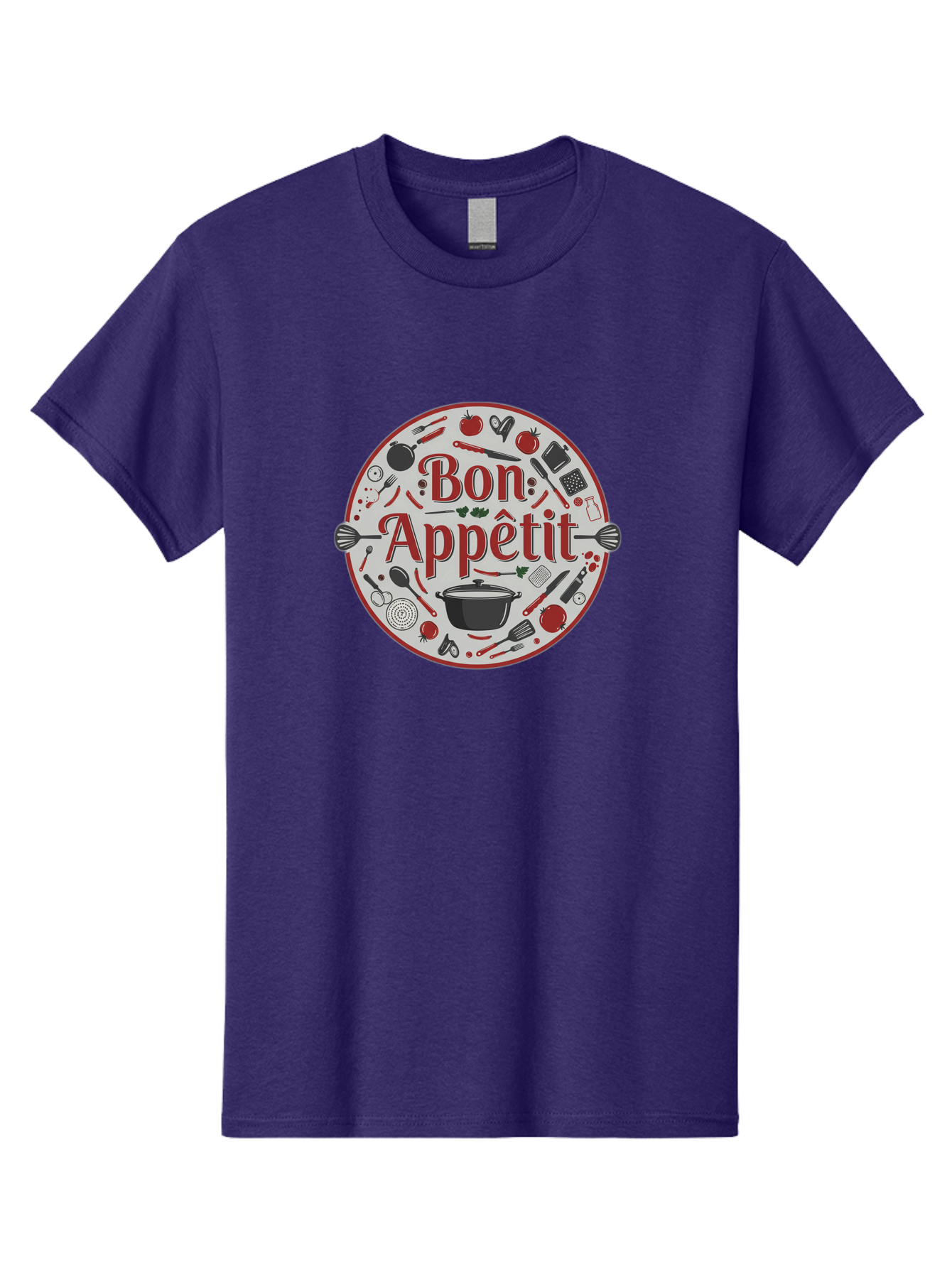 Bon-Appetit-2 Men'S Graphic Tee, 100% Cotton, Comfortable Casual Summer Wear, Machine Washable, Cooking Utensils, Kitchen Tools, Culinary Delights, Gourmet Cuisine, Fine Dining, Cooking Essentials, Kitchen Gadgets, Bon Appetit Bac677