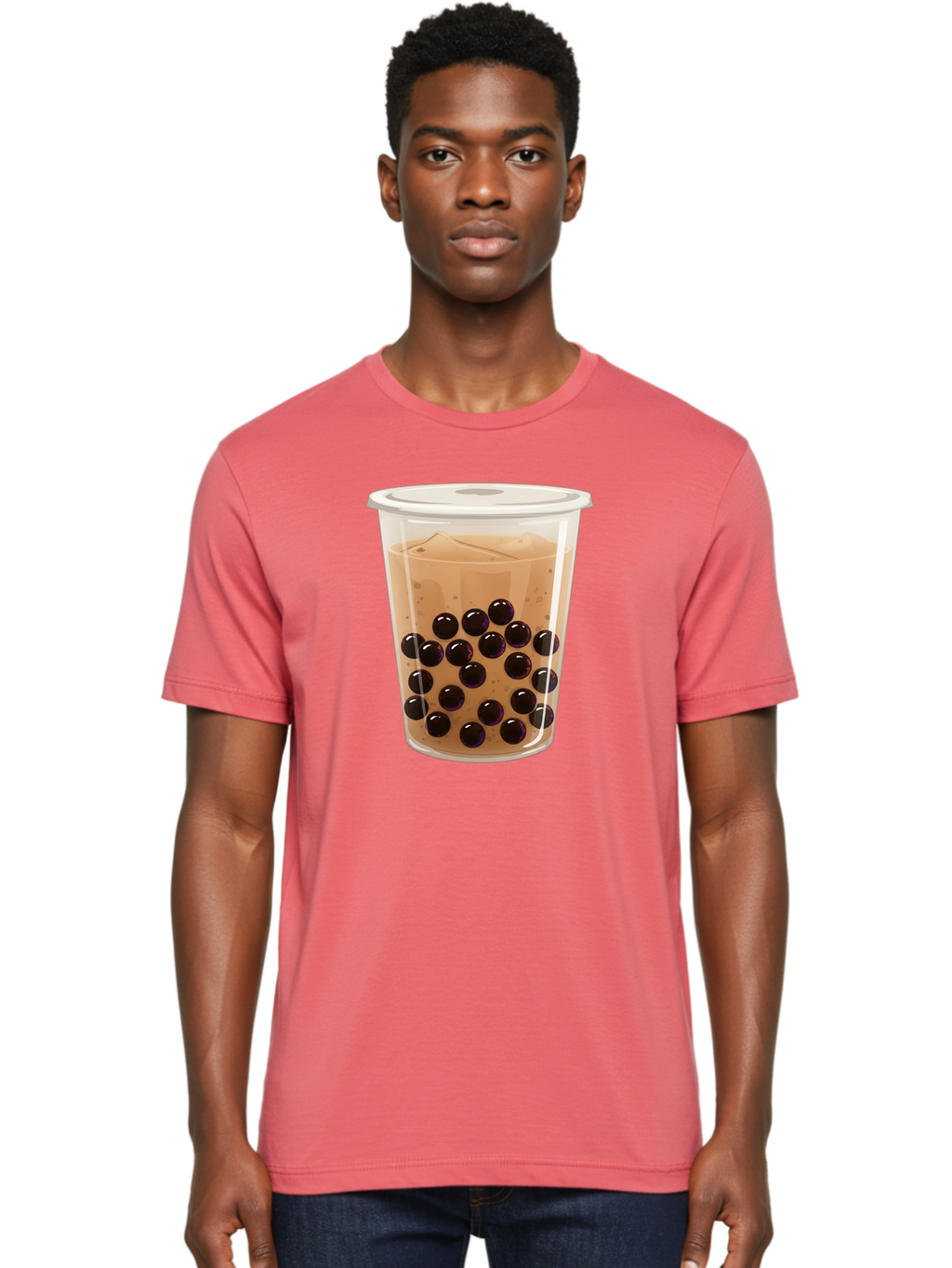 Bubble-Milk-Tea-3 Men'S Graphic Tee, 100% Cotton, Comfortable Casual Summer Wear, Machine Washable, Boba Tea, Bubble Tea, Milk Tea, Tapioca Pearls, Iced Tea, Refreshing Drink, Cold Beverage, Popular Drink, Trendy Beverage, Boba Bac685