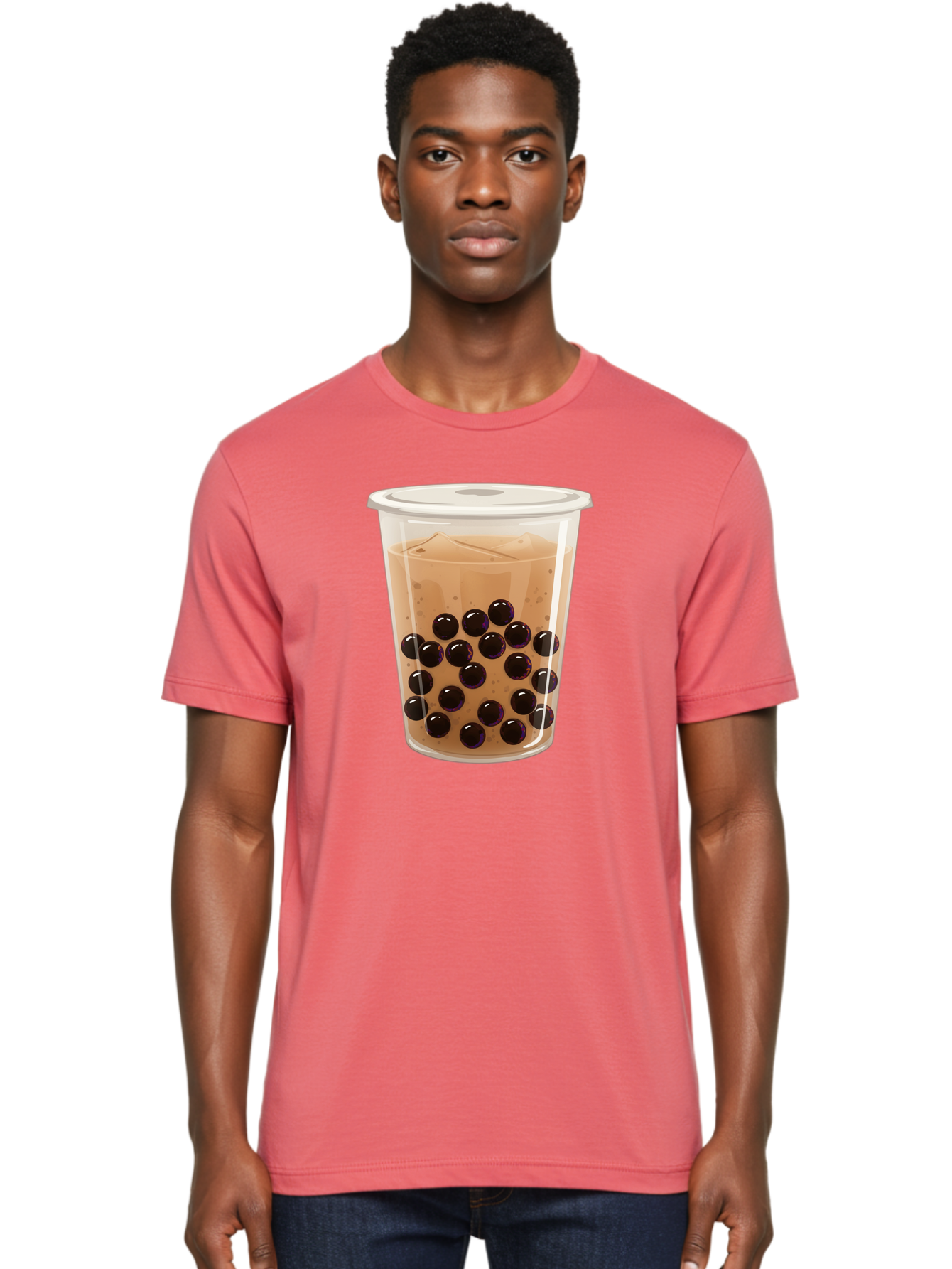 Bubble-Milk-Tea-3 Men'S Graphic Tee, 100% Cotton, Comfortable Casual Summer Wear, Machine Washable, Boba Tea, Bubble Tea, Milk Tea, Tapioca Pearls, Iced Tea, Refreshing Drink, Cold Beverage, Popular Drink, Trendy Beverage, Boba Bac685