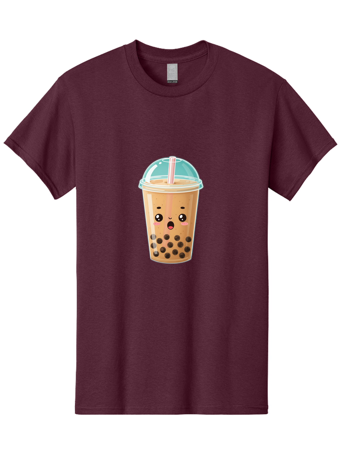 Bubble-Tea-1 Men'S Graphic Tee, 100% Cotton, Comfortable Casual Summer Wear, Machine Washable, Bubble Tea, Milk Tea, Boba Drink, Cartoon Character, Cute Face, Straw, Tapioca Pearls, Kawaii, Beverage, Refreshing Drink, Sweet Treat, Fun Design, Bac689