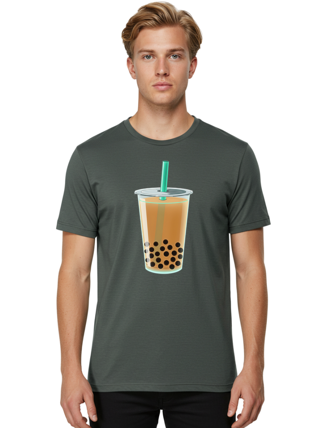 Bubble-Tea-10 Men'S Graphic Tee, 100% Cotton, Comfortable Casual Summer Wear, Machine Washable, Bubble Tea, Boba Drink, Milk Tea, Tapioca Pearls, Refreshing Beverage, Cold Drink, Tea Time, Trendy Drink, Iced Tea Bac690