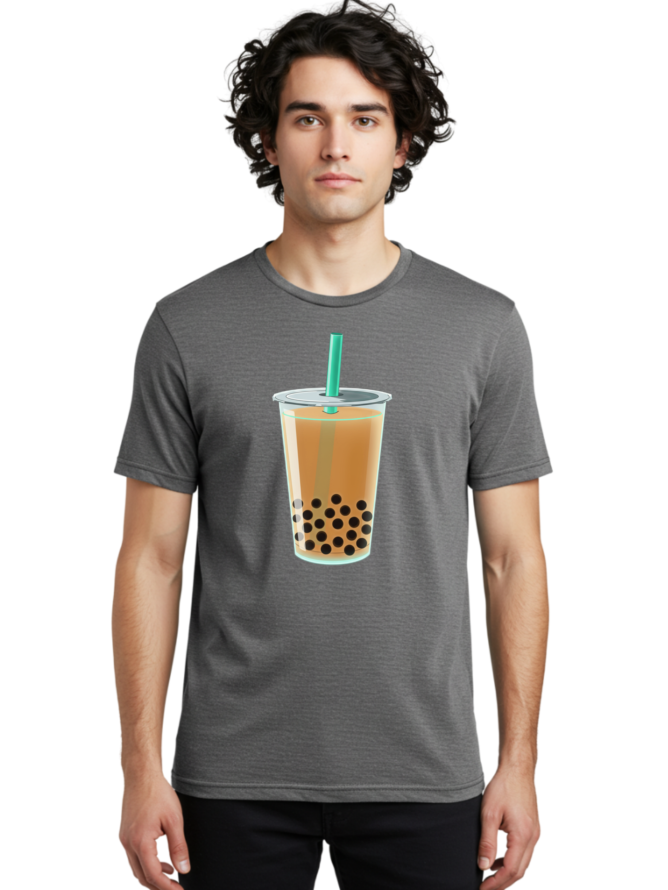 Bubble-Tea-10 Men'S Graphic Tee, 100% Cotton, Comfortable Casual Summer Wear, Machine Washable, Bubble Tea, Boba Drink, Milk Tea, Tapioca Pearls, Refreshing Beverage, Cold Drink, Tea Time, Trendy Drink, Iced Tea Bac690
