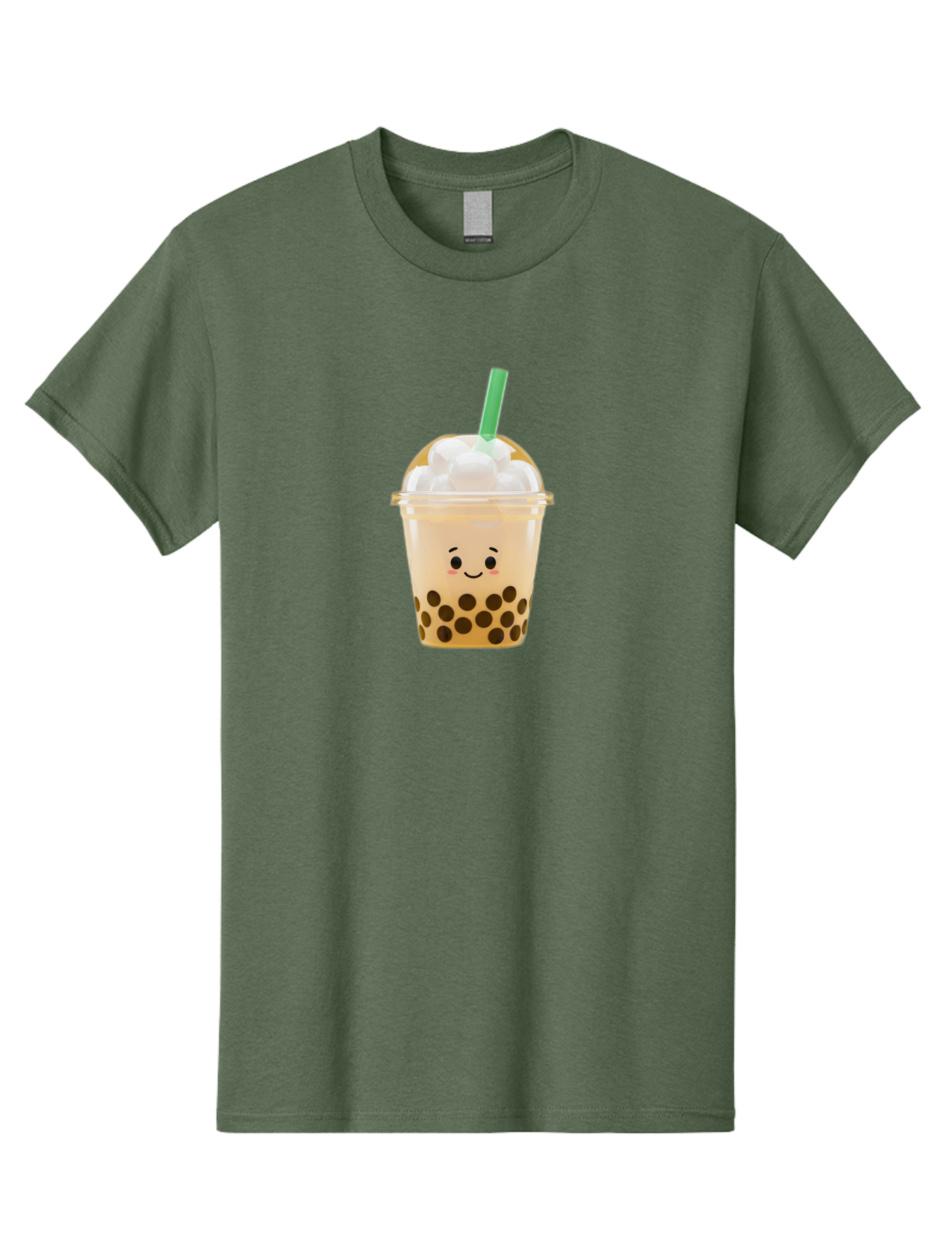 Bubble-Tea-15 Men'S Graphic Tee, 100% Cotton, Comfortable Casual Summer Wear, Machine Washable, Bubble Tea, Boba Drink, Milk Tea, Tapioca Pearls, Whipped Cream, Straw, Kawaii, Cute, Cartoon, Smiling Face, Adorable, Fun, Tasty, Refreshing, Bac695