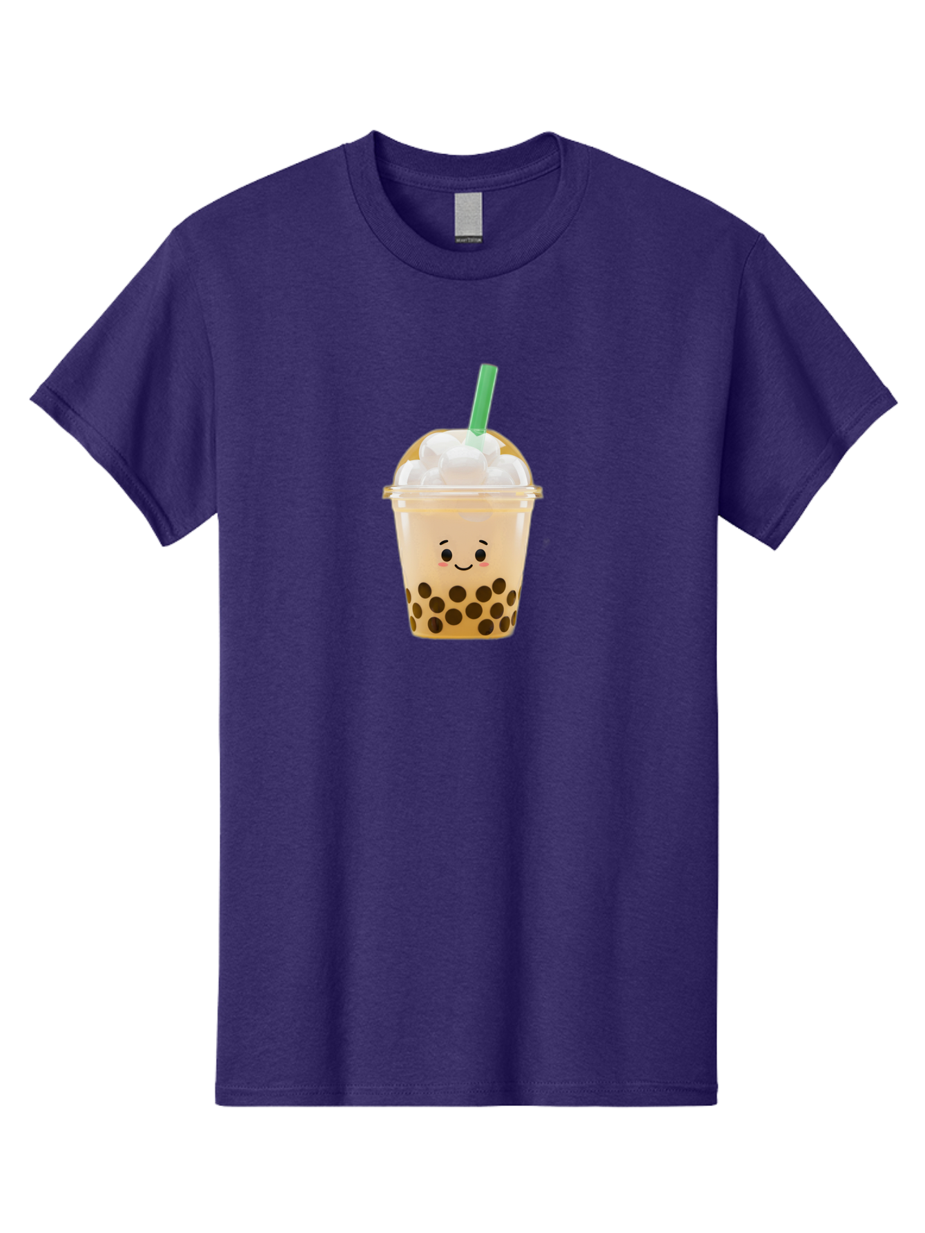 Bubble-Tea-15 Men'S Graphic Tee, 100% Cotton, Comfortable Casual Summer Wear, Machine Washable, Bubble Tea, Boba Drink, Milk Tea, Tapioca Pearls, Whipped Cream, Straw, Kawaii, Cute, Cartoon, Smiling Face, Adorable, Fun, Tasty, Refreshing, Bac695