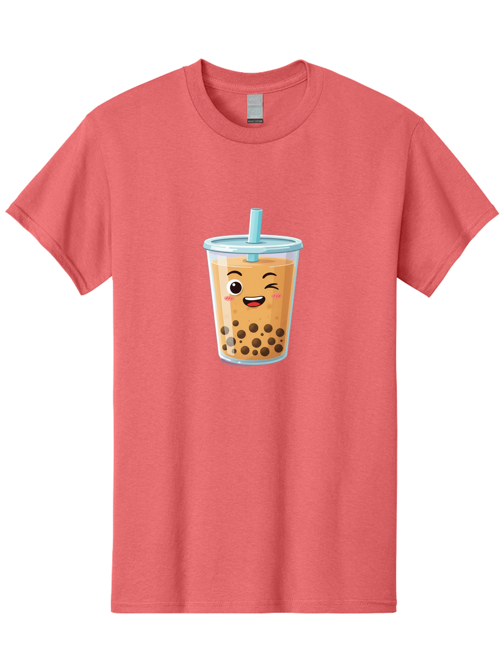 Bubble-Tea-20 Men'S Graphic Tee, 100% Cotton, Comfortable Casual Summer Wear, Machine Washable, Bubble Tea, Boba Drink, Cartoon Illustration, Smiling Face, Happy Beverage, Milk Tea, Tapioca Pearls, Kawaii Culture, Cute Straw, Refreshing Drink Bac701